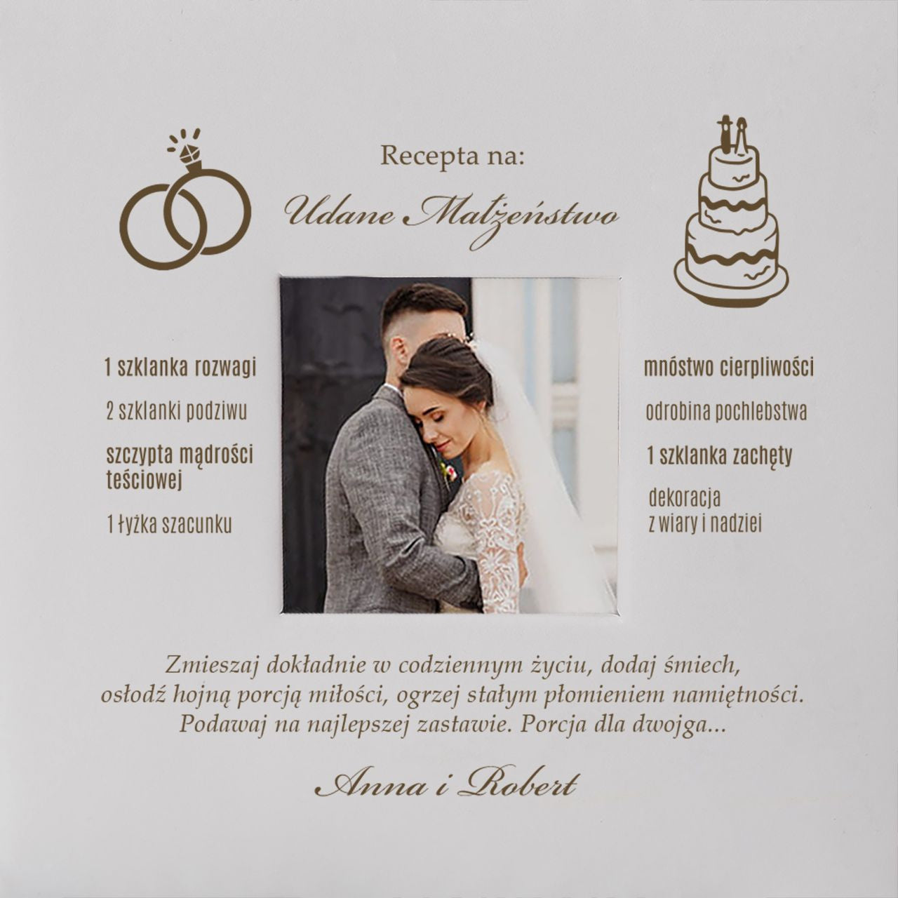 Album na zdjęcia na prezent ślubny - Przepis na udane małżeństwo prezent na ślub prezent dla małżeństwa