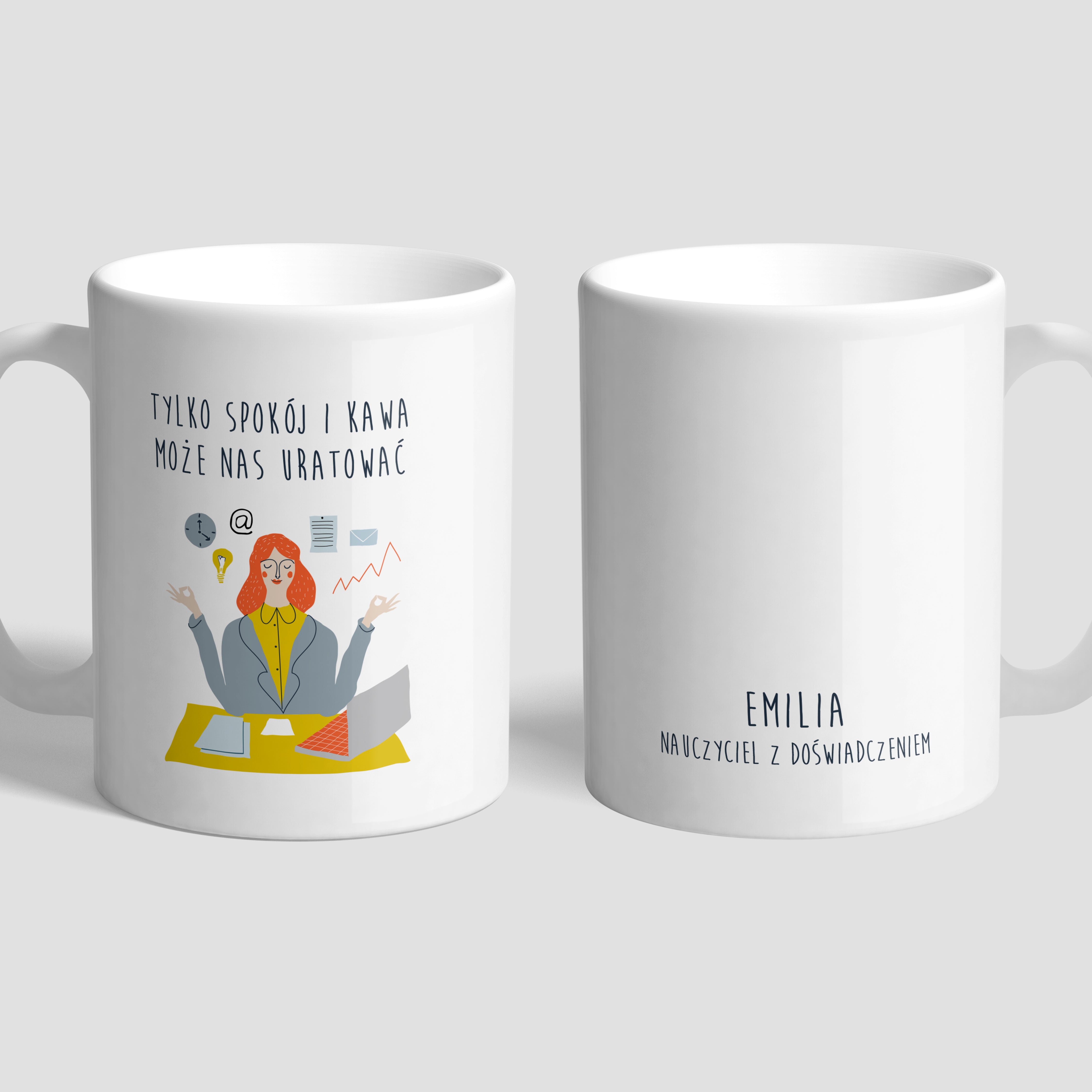 Śmieszny kubek dla nauczycielki prezent na dzień nauczyciela prezent dla nauczycielki personalizowany kubek