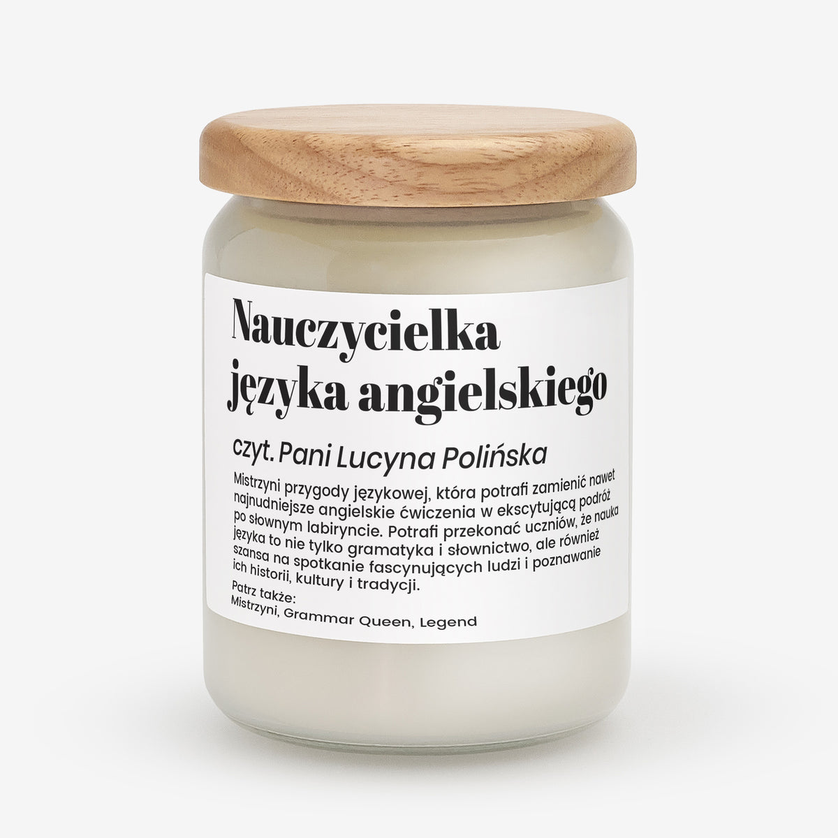 Duża świeca dla nauczycielki angielskiego - definicja