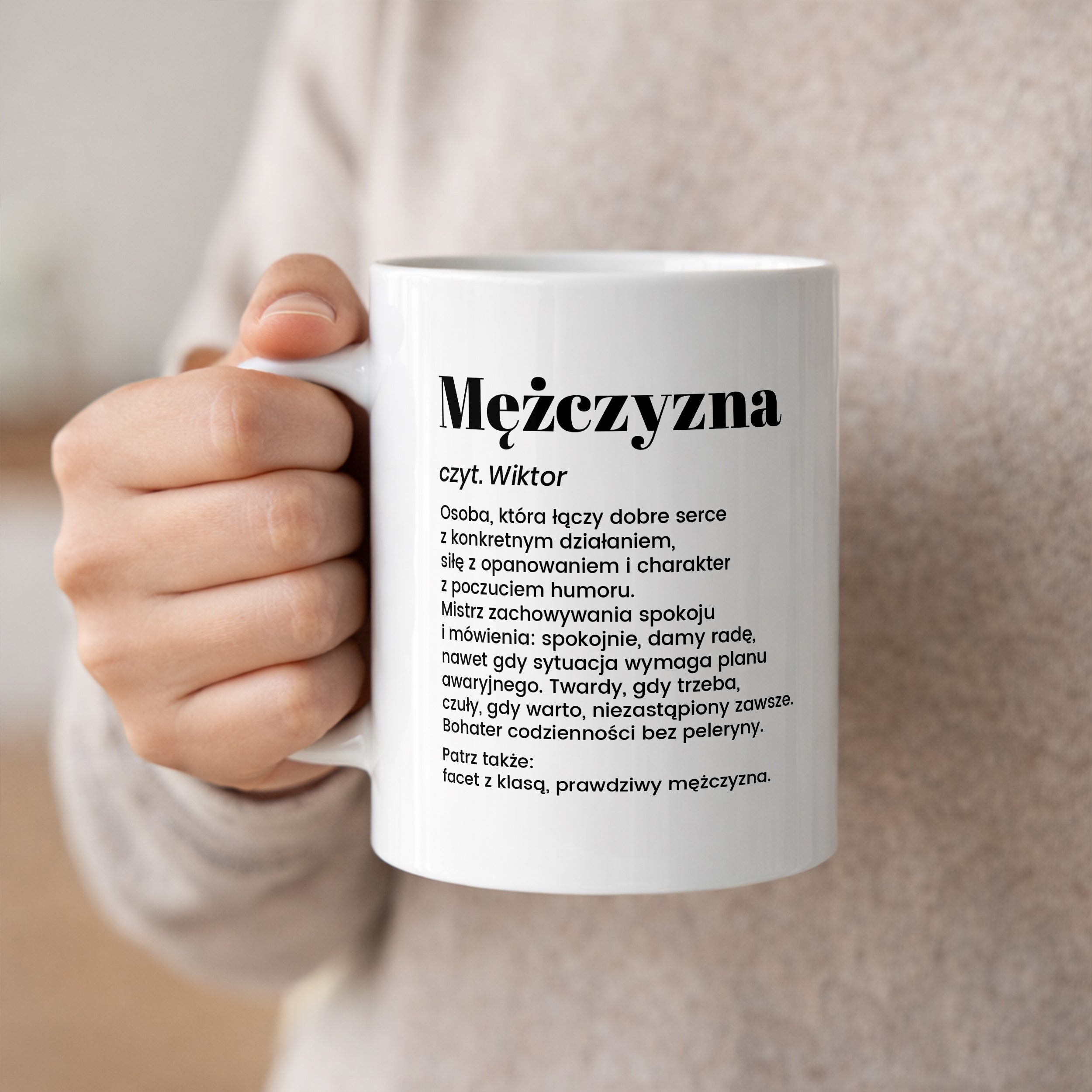 Kubek dla mężczyzny - definicja 