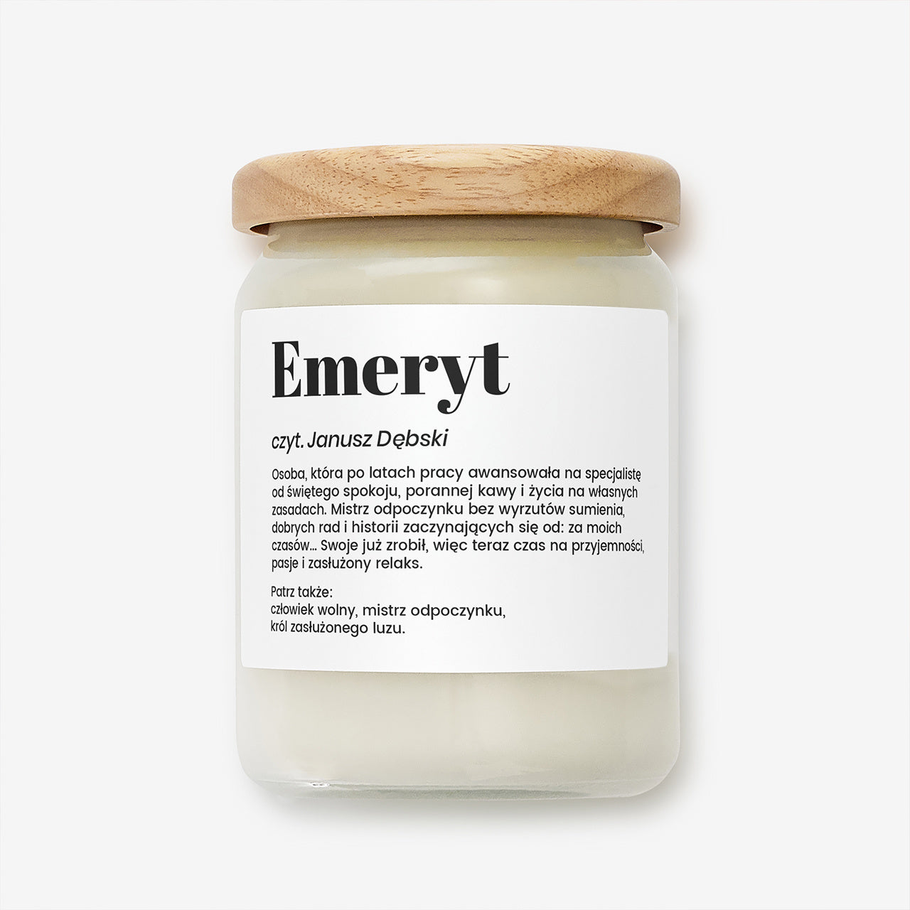 Świeca dla emeryta - personalizowany prezent dla emeryta