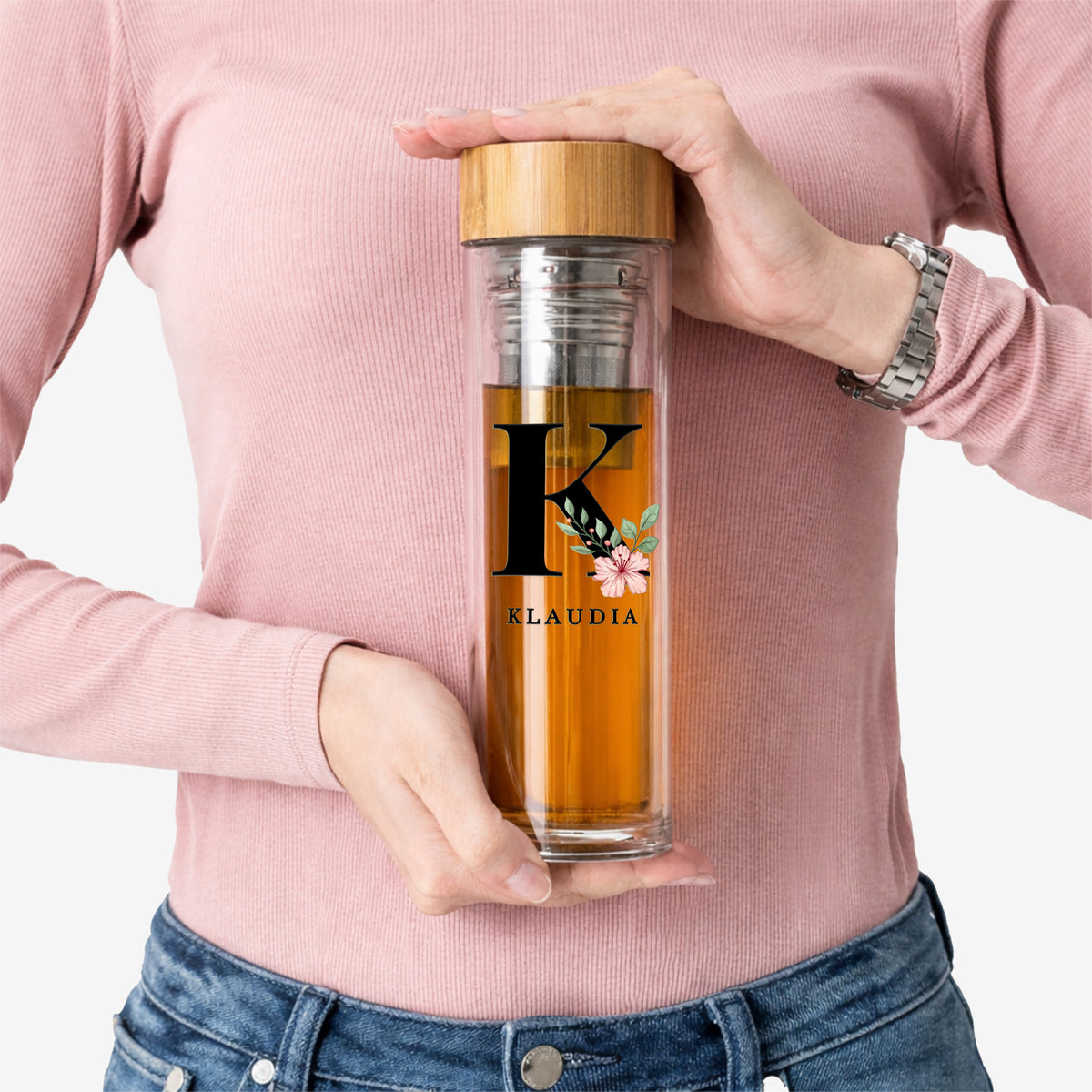 Personalizowany bidon z zaparzaczem - prezent dla niej