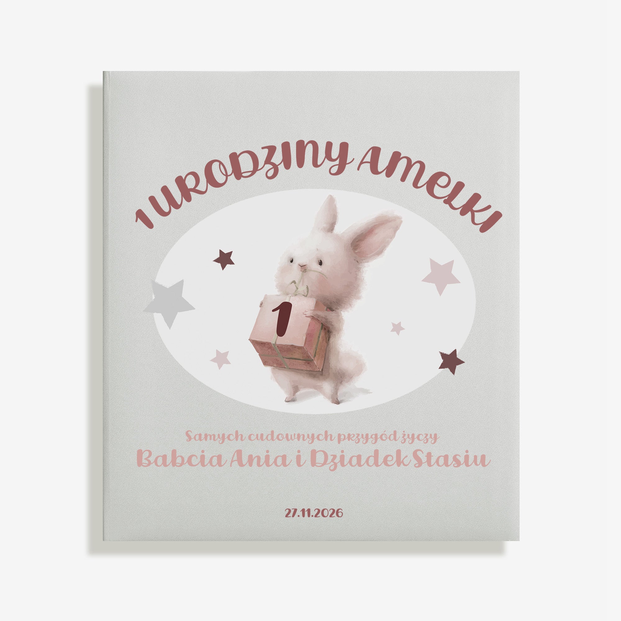 Personalizowany album dla dziewczynki - prezent na roczek prezent dla rocznej dziewczynki