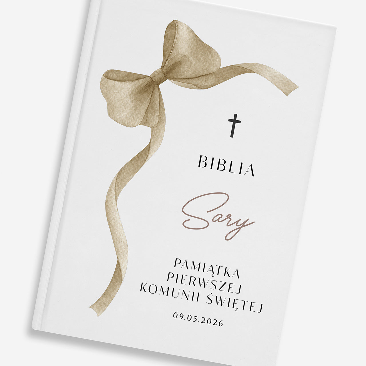 Biblia na Komunię - prezent personalizowany elegancki prezent komunijny personalizowana Biblia