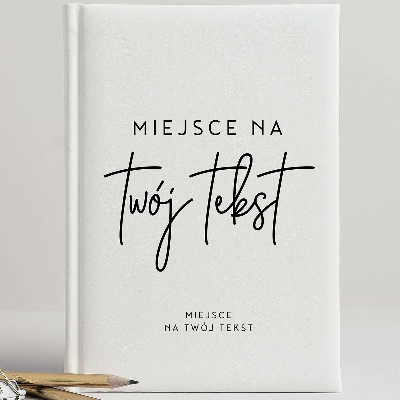 Kalendarz personalizowany biały książkowy - twój tekst