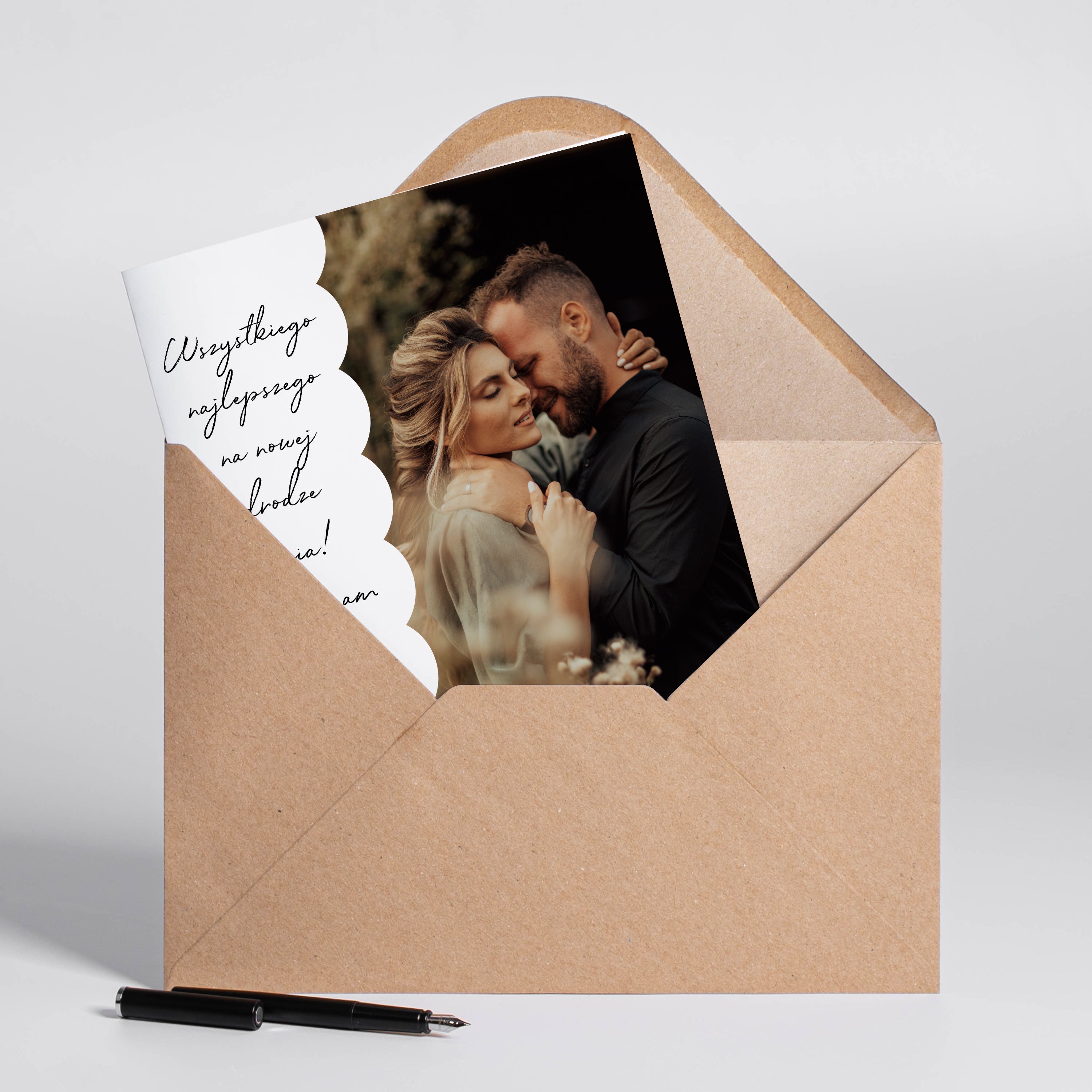 Personalizowana kartka ślubna ze zdjęciem A4