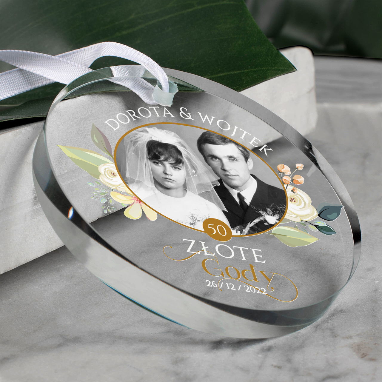 Personalizowana zawieszka - pamiątka na złote gody