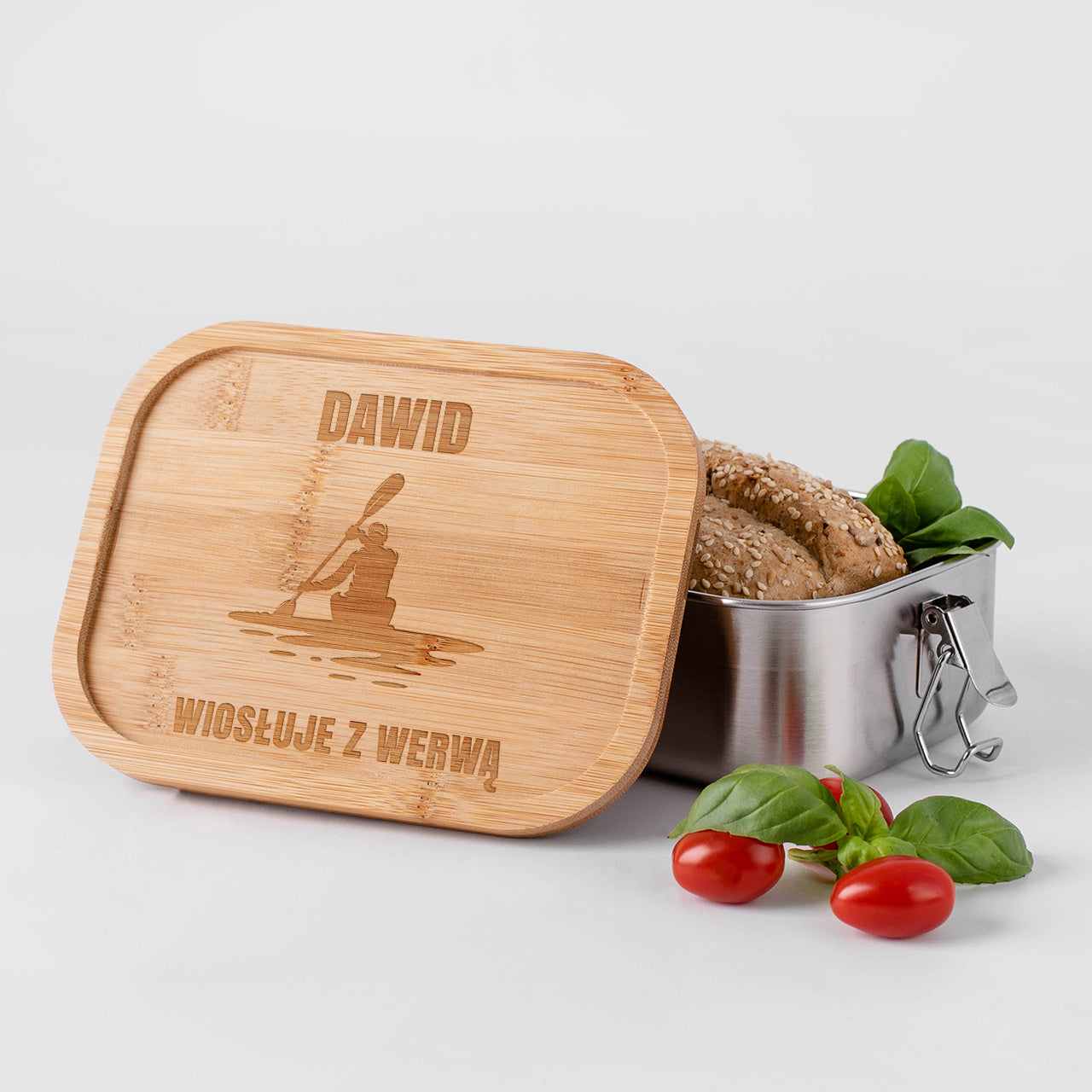 Personalizowany lunchbox - prezent dla kajakarza pojemnik na przekąski lunchbox dla kajakarza