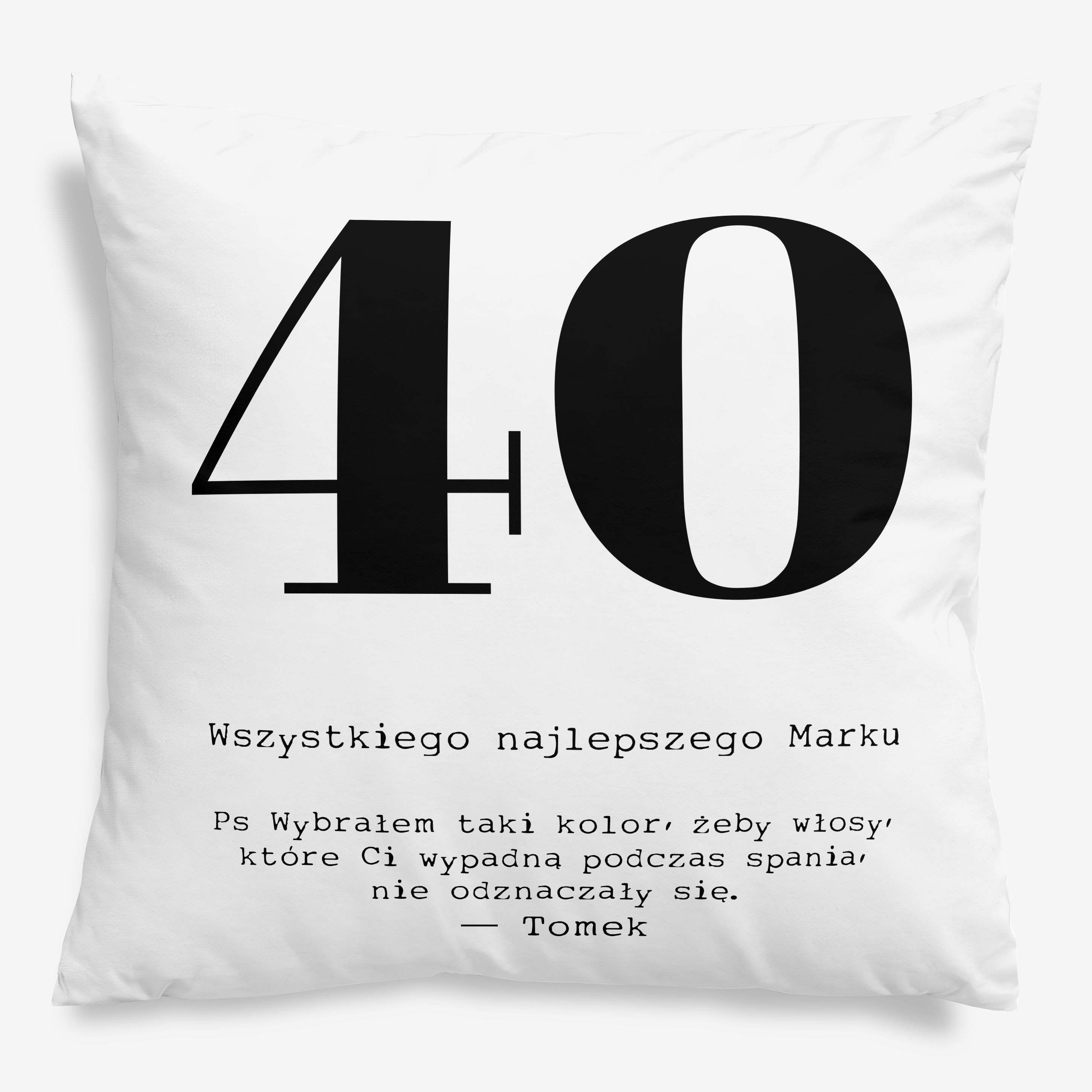 Poduszka dla mężczyzny - prezent na 40 urodziny prezent dla czterdziestolatka prezent na czterdziestkę