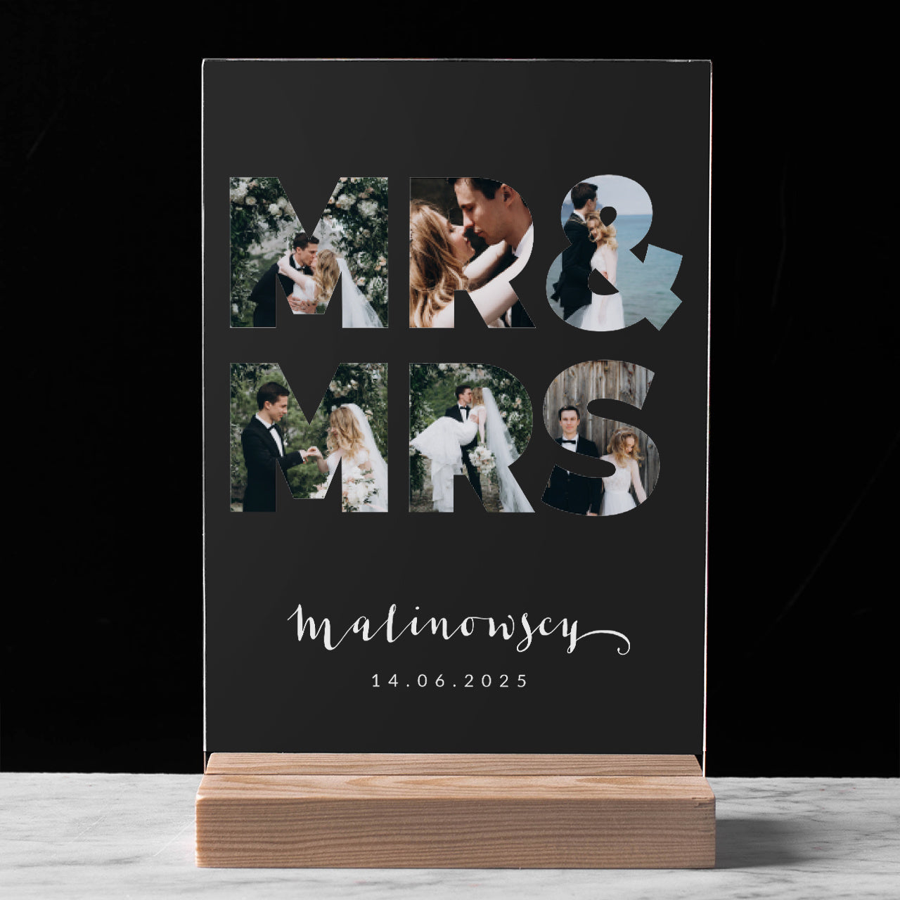 Personalizowana statuetka dla pary młodej - Mr & Mrs