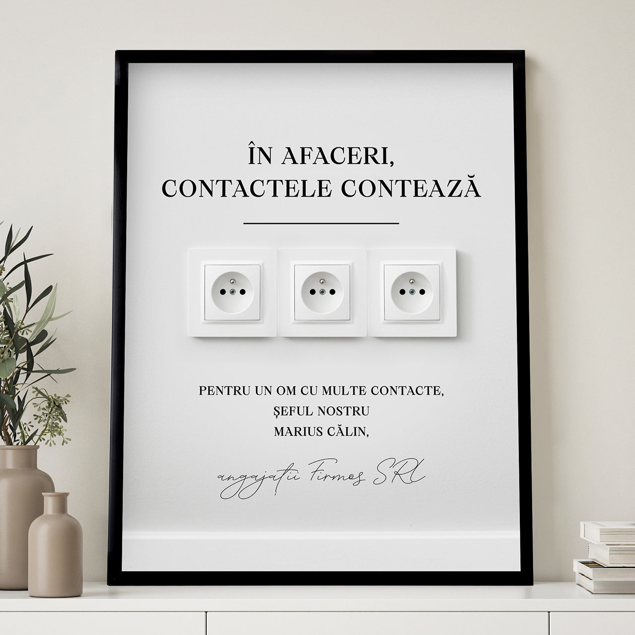 Personalizowany plakat dla szefa - W biznesie liczą się kontakty prezent dla szefa na urodziny