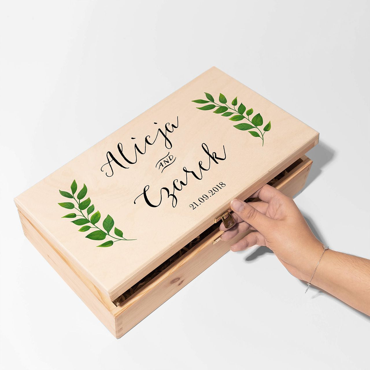 Podwójna skrzynka na rocznicę ślubu prezent na rocznicę ślubu skrzynka na wino skrzynka personalizowana