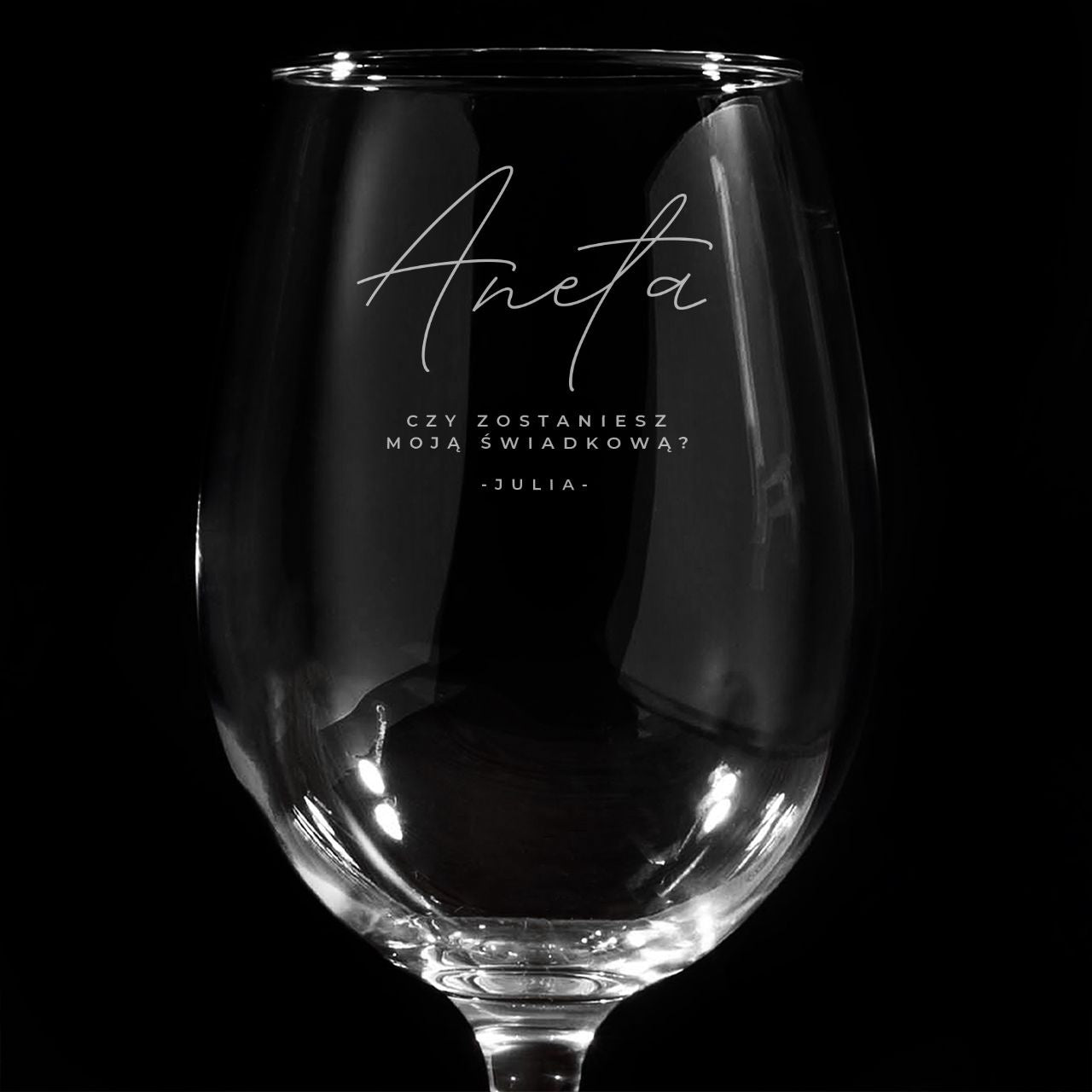Personalizowany kieliszek dla świadkowej 470ml