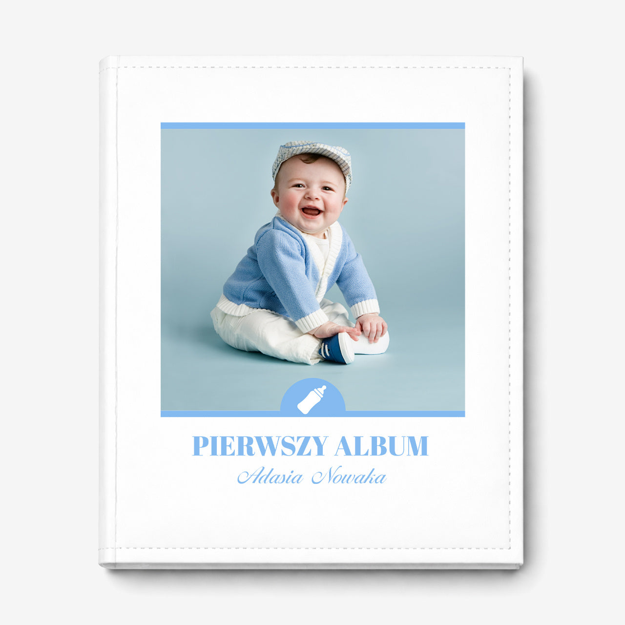 Personalizowany album fotograficzny - prezent z okazji narodzin syna album dla noworodka