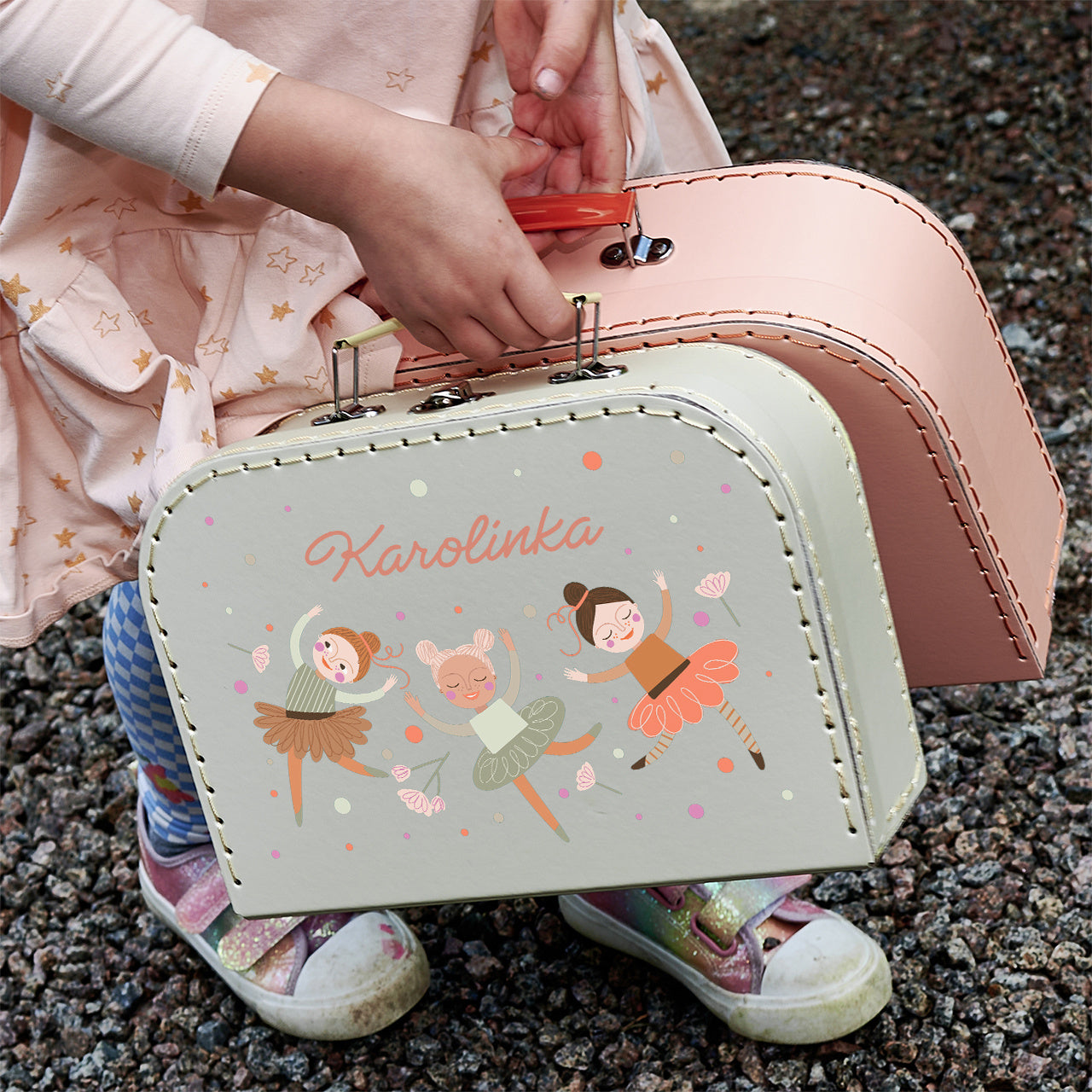 Kuferek personalizowany dla dziewczynki - baletnice