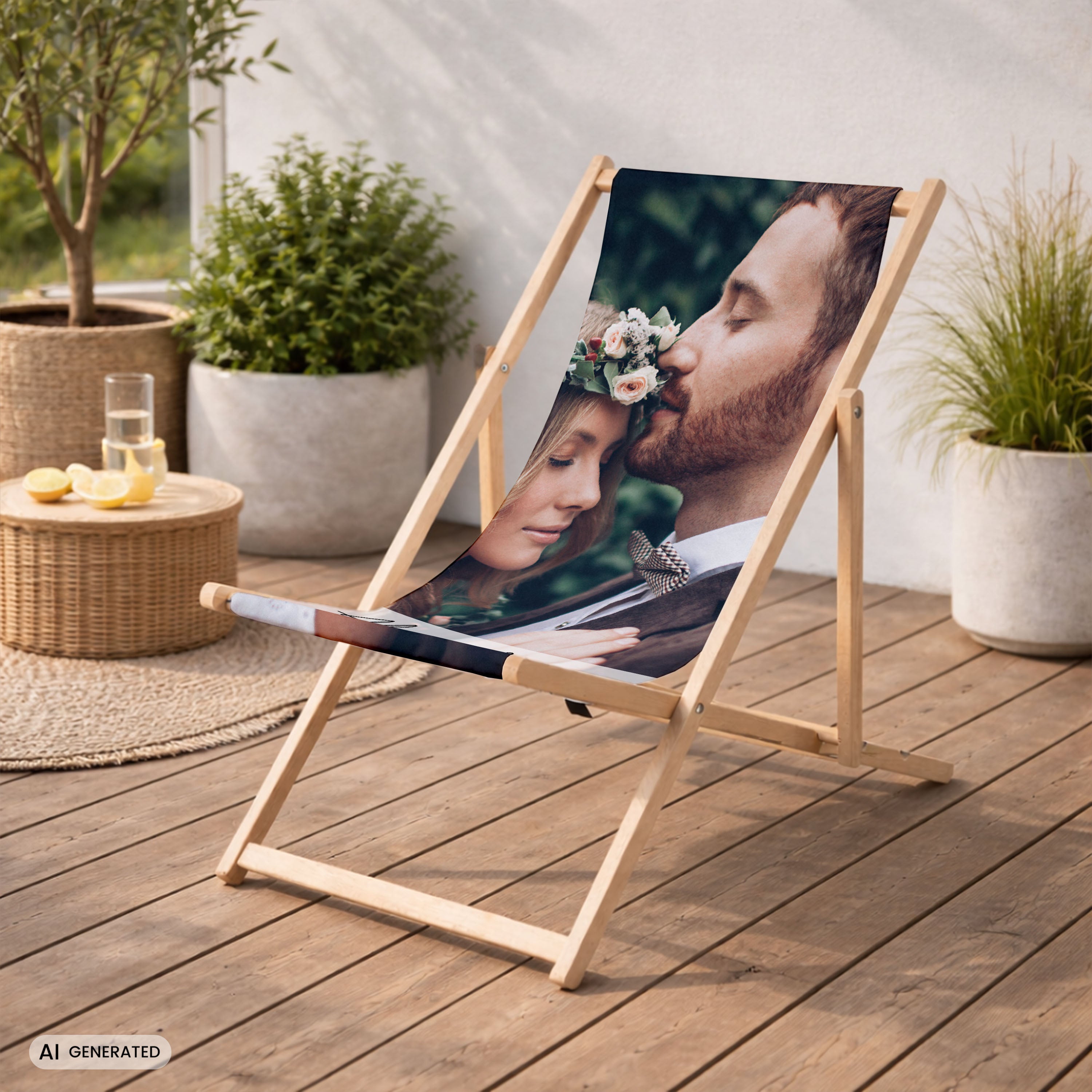 Liegestuhl mit eigenem Aufdruck - Geschenk mit Foto