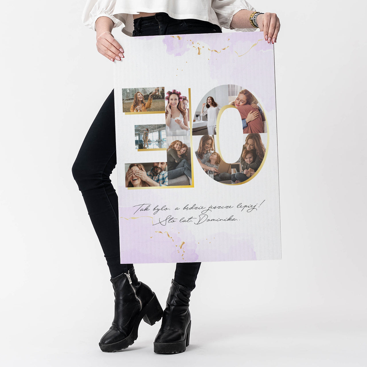 Personalizowana kartka XXL - prezent dla niej na 30 kartka personalizowana prezent na 30 dla niej