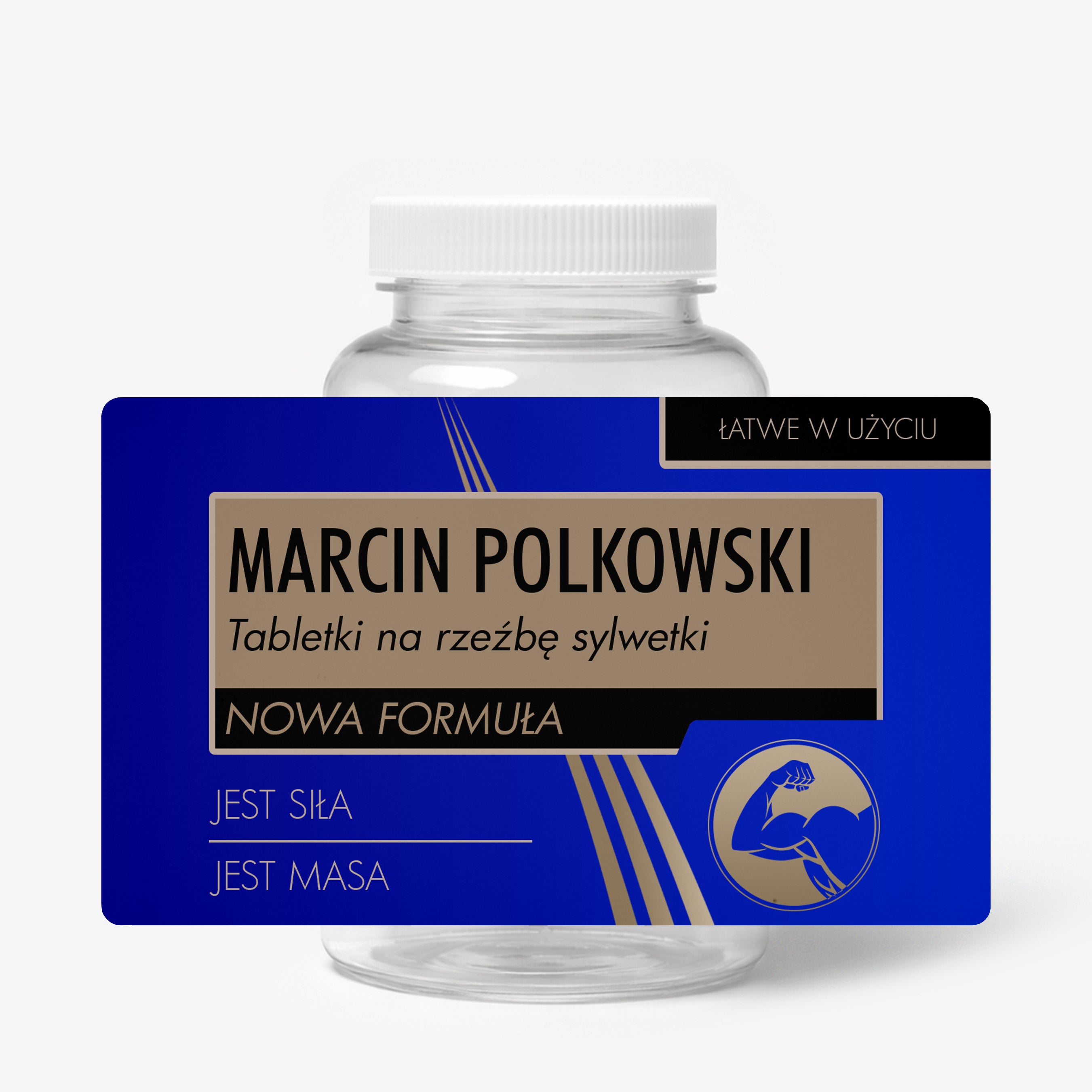Personalizowany pojemnik na miętówki - Na rzeźbę sylwetki - prezent dla kulturysty pojemnik na słodycze