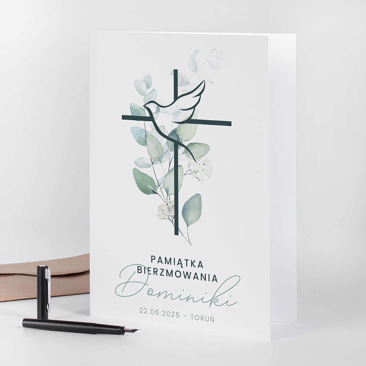 Kartka na bierzmowanie A4 pamiątka bierzmowania kartka personalizowana A4 prezent na bierzmowanie