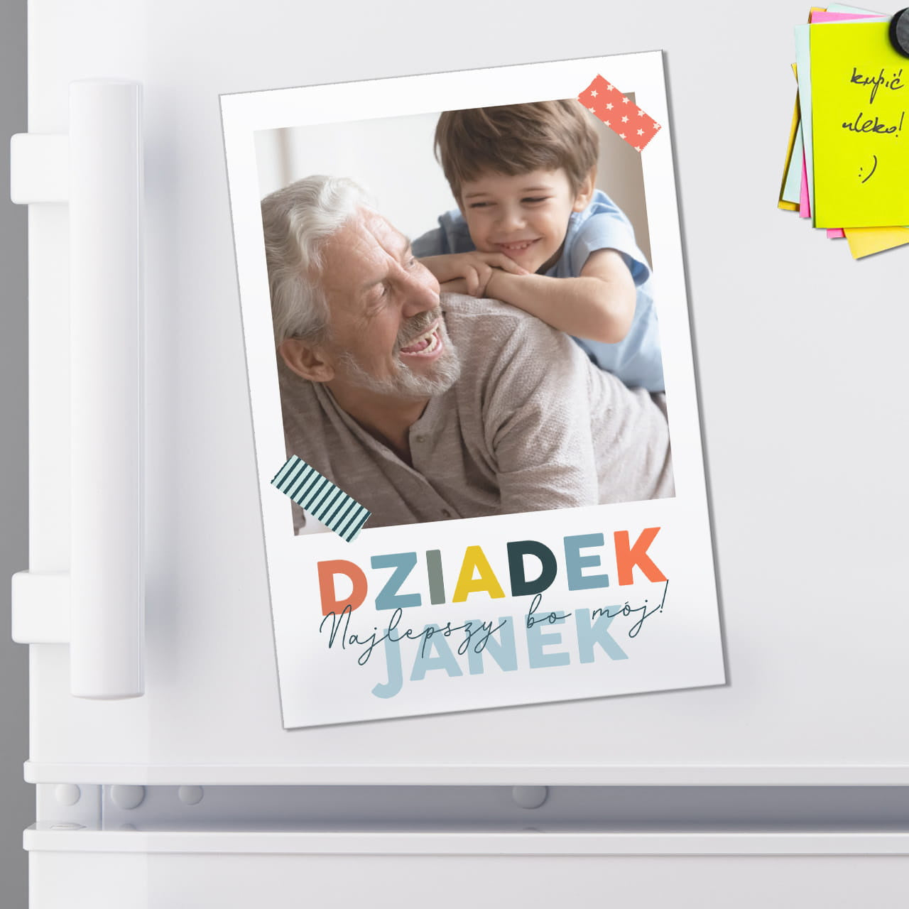 Magnes ze zdjęciem dla dziadka - upominek na Dzień Dziadka
