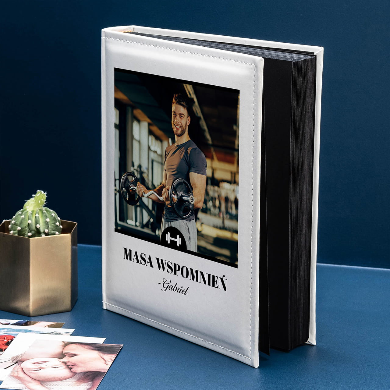 Personalizowany album na prezent dla siłacza album na zdjęcia album do zdjęć prezent dla sportowca