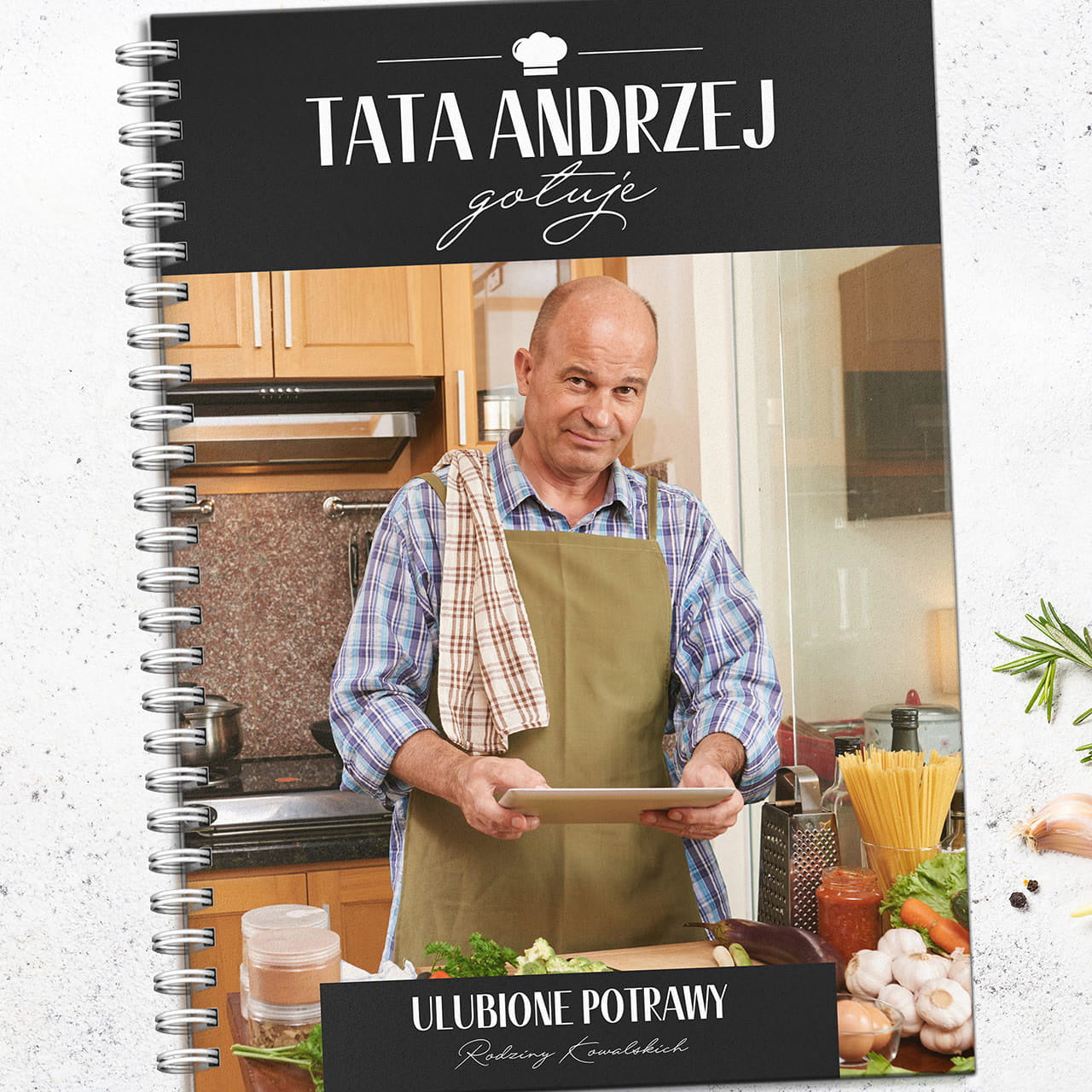 Personalizowany przepiśnik na prezent dla taty - ze zdjęciem praktyczny prezent dla taty