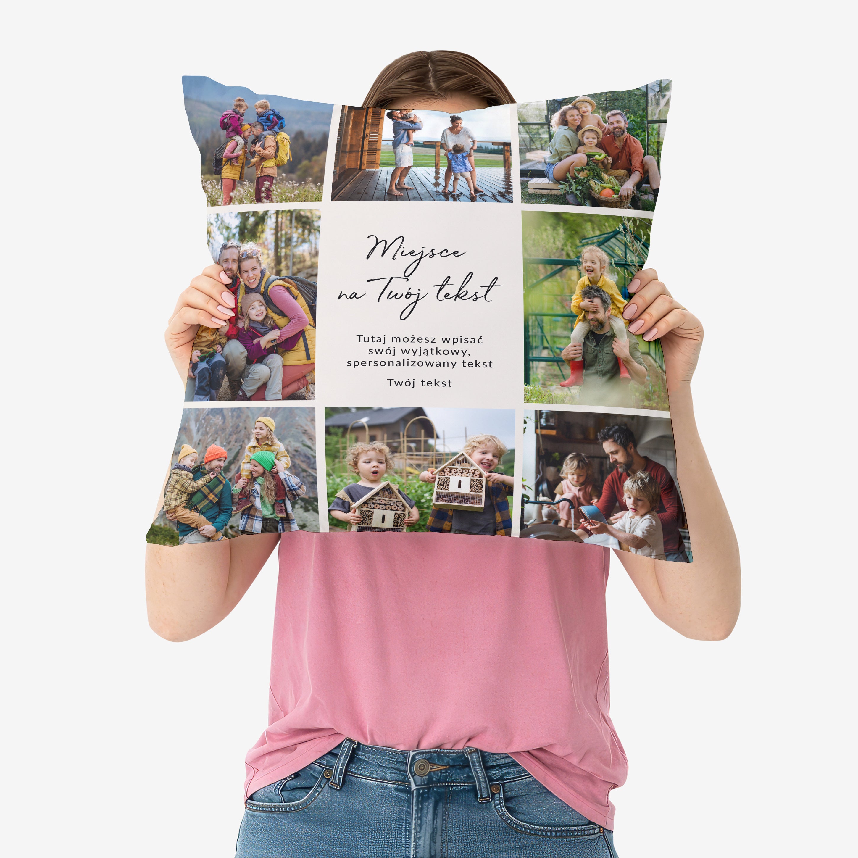 Duża poduszka na prezent ze zdjęciami - kolaż poduszka personalizowana prezent ze zdjęciami