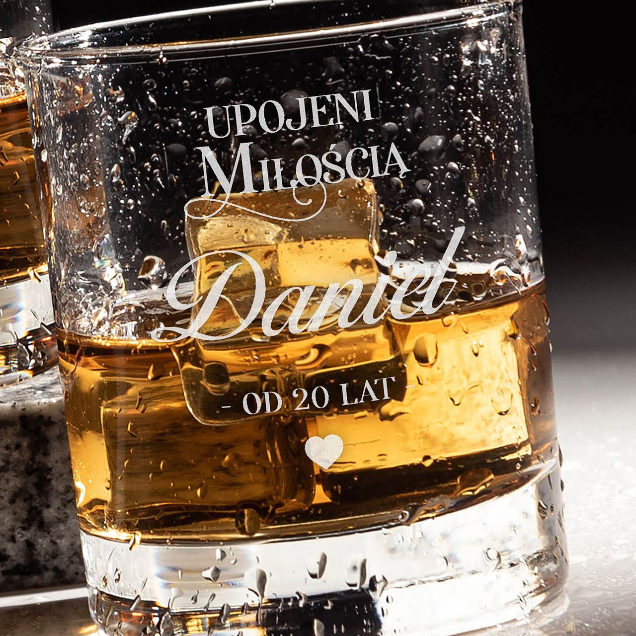 Zestaw szklaneczek do whisky na prezent z okazji 20 Rocznicy Ślubu