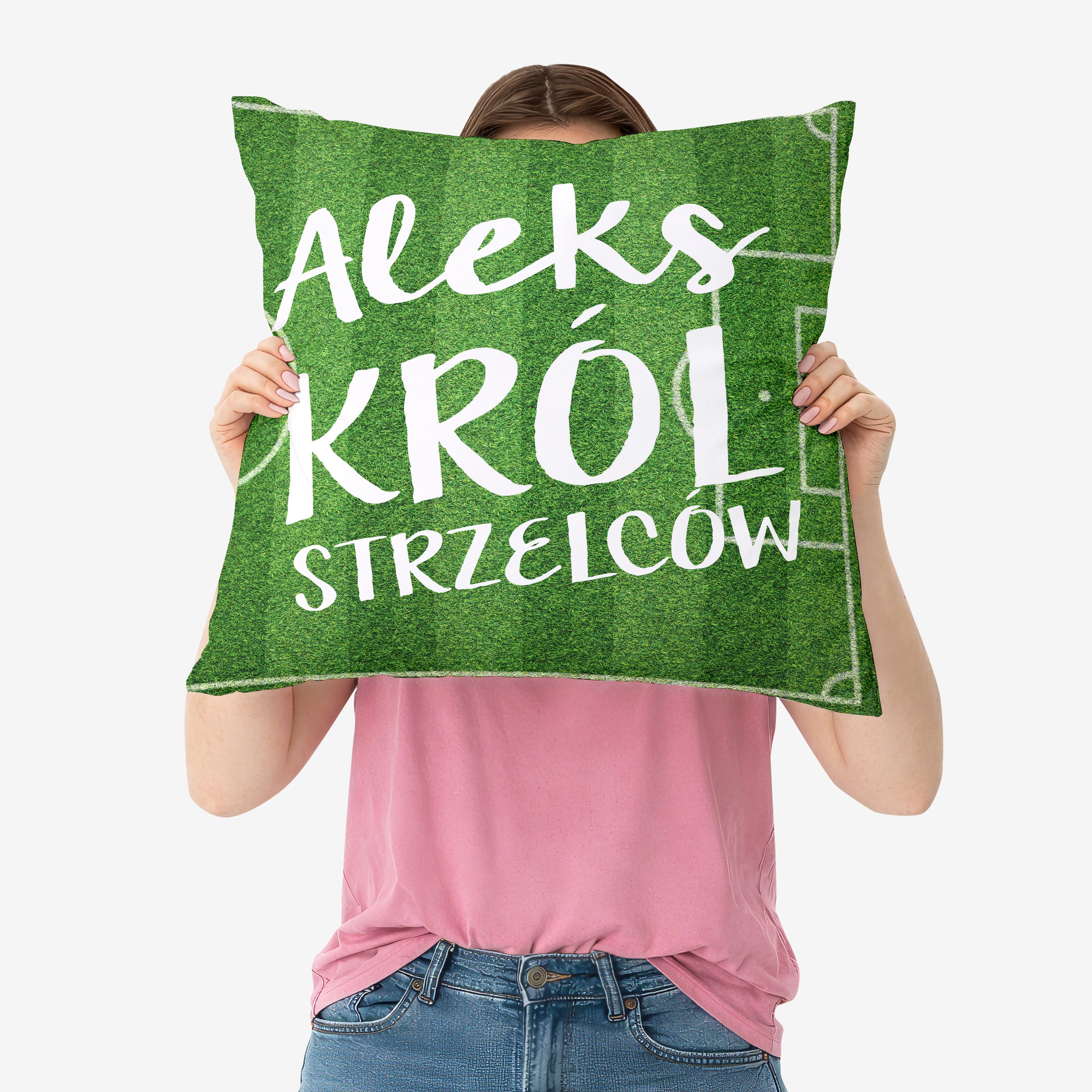 Poduszka dla piłkarza - król strzelców prezent dla fana piłki nożnej prezent dla piłkarza personalizowana poduszka