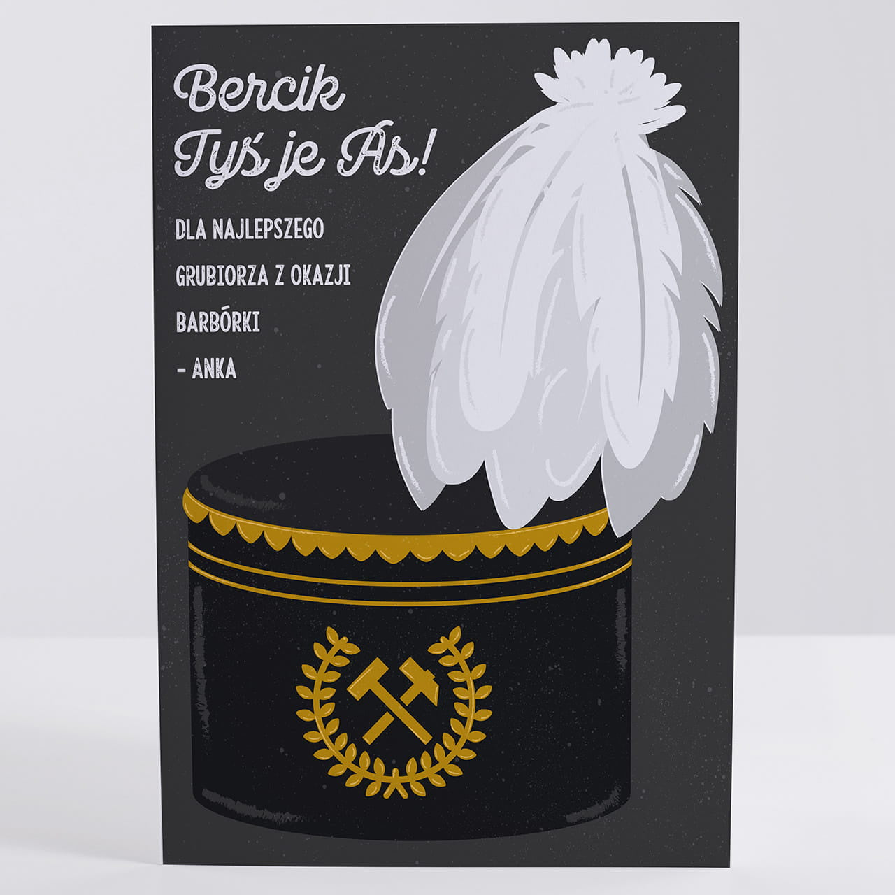 Personalizowana kartka dla górnika - prezent z okazji Dnia Górnika dzień górnika prezent dla górnika