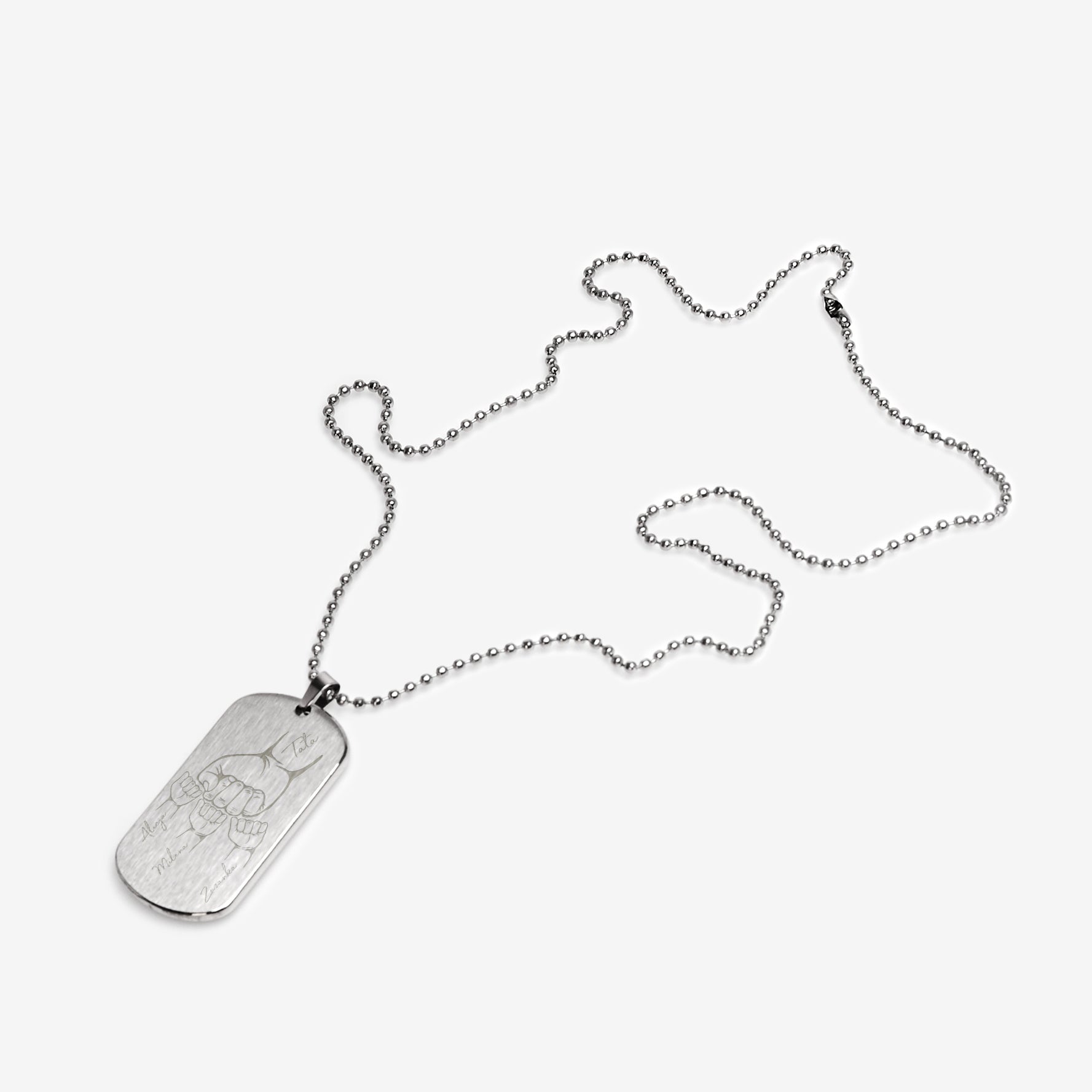 Grawerowany nieśmiertelnik dla taty - ekipa taty personalizowany nieśmiertelnik prezent dla taty na Dzień Taty