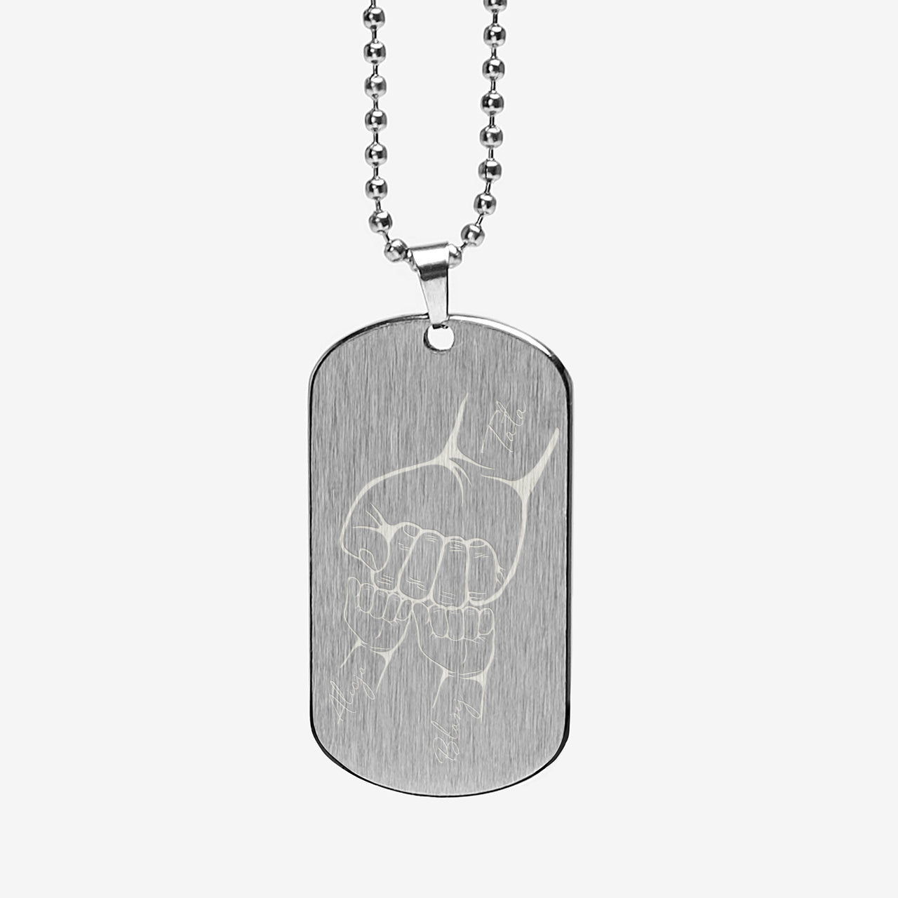 Grawerowany nieśmiertelnik dla taty - prezent na Dzień Ojca personalizowany nieśmiertelnik prezent dla taty