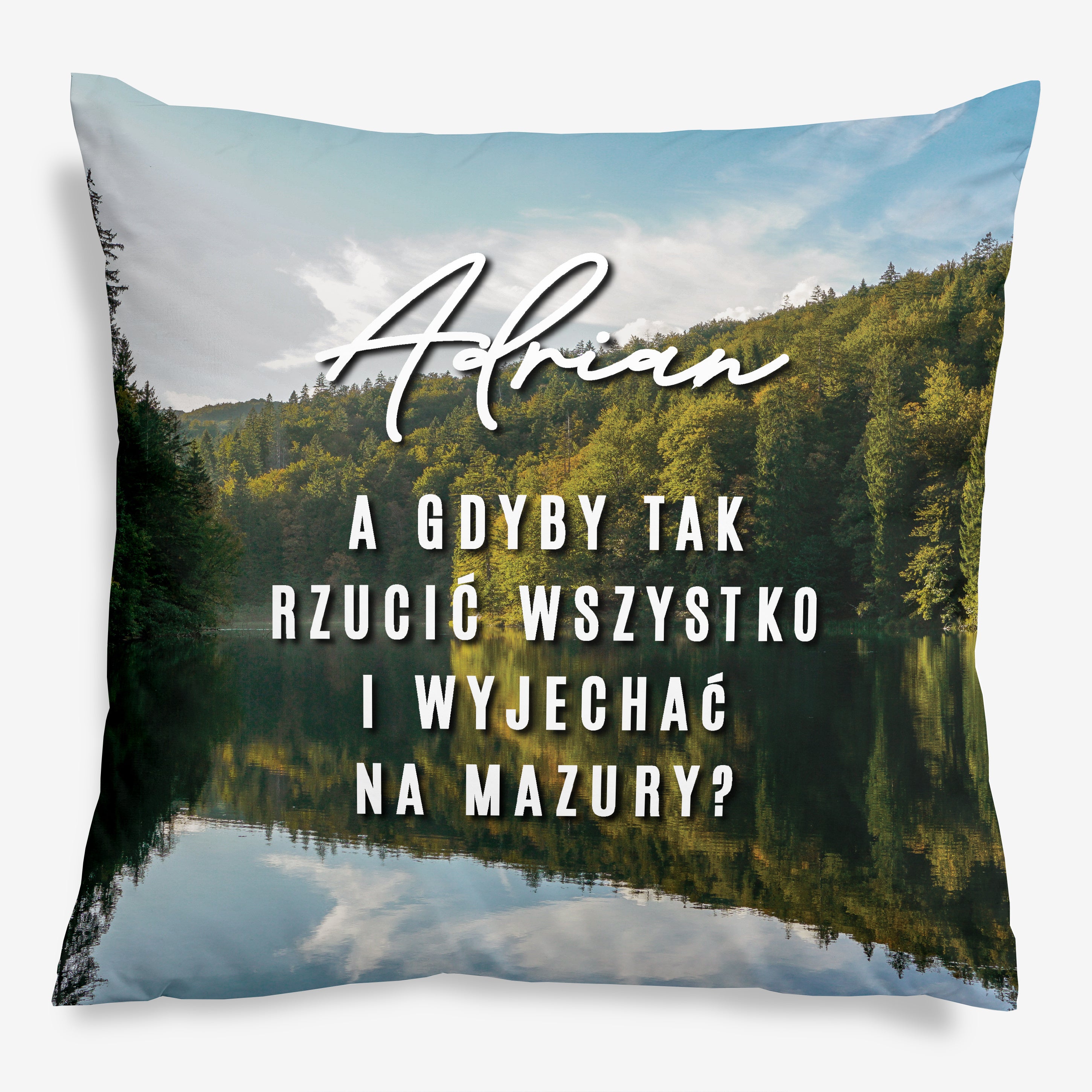 Poduszka dla podróżnika prezent dla niego prezent dla podróżnika poduszka z nadrukiem poduszka personalizowana