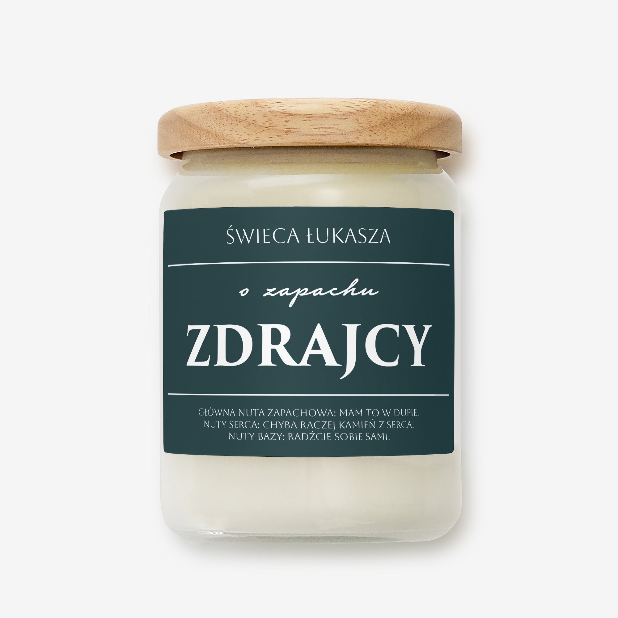 Świeca o zapachu zdrajcy - śmieszny prezent na odejście z pracy