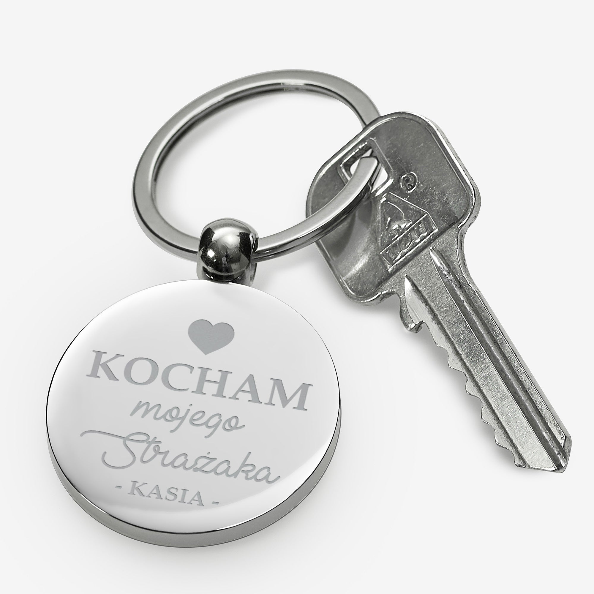 Grawerowany brelok strażacki brelok z grawerem prezent dla strażaka personalizowany brelok brelok dla strażaka