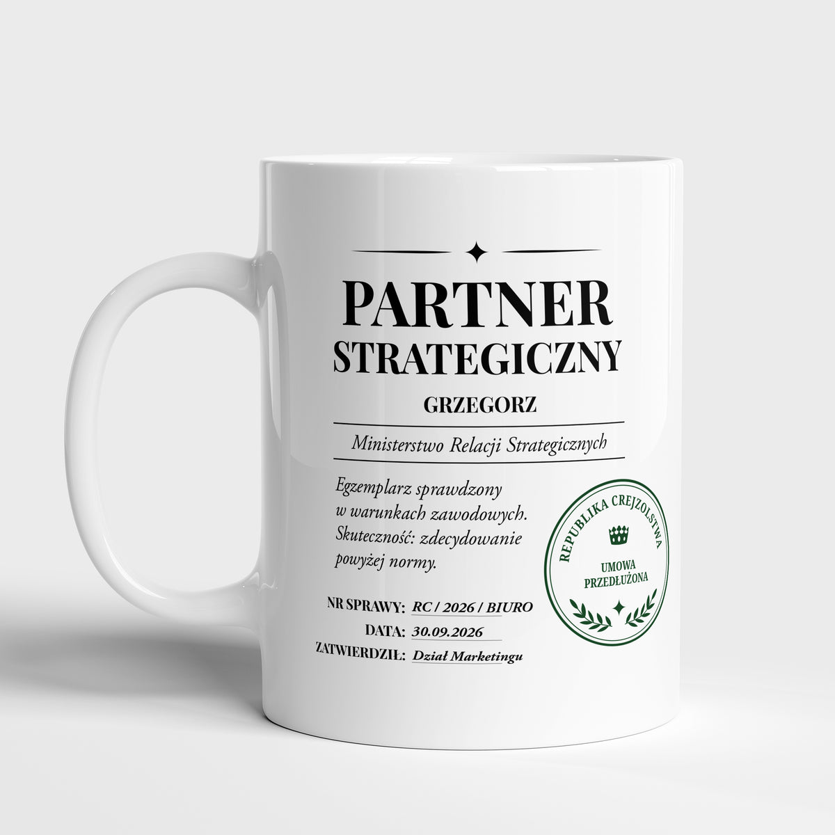 Personalizowany kubek dla chłopaka - partner strategiczny