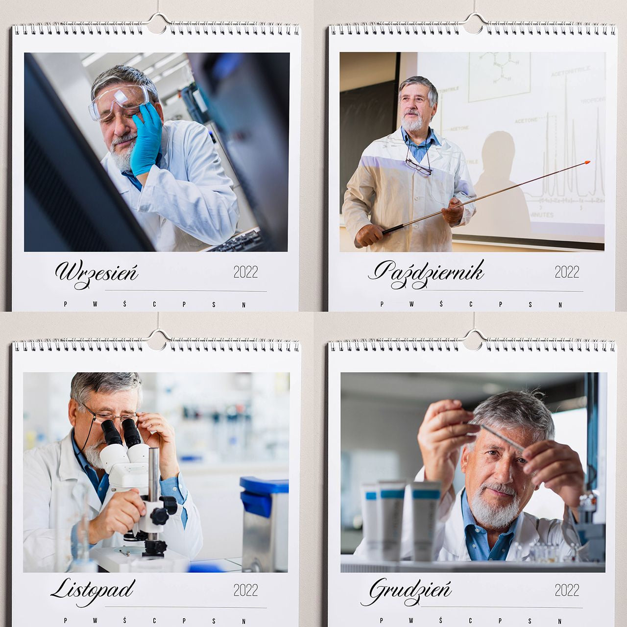 Kalendarz personalizowany dla emeryta ze zdjęciami