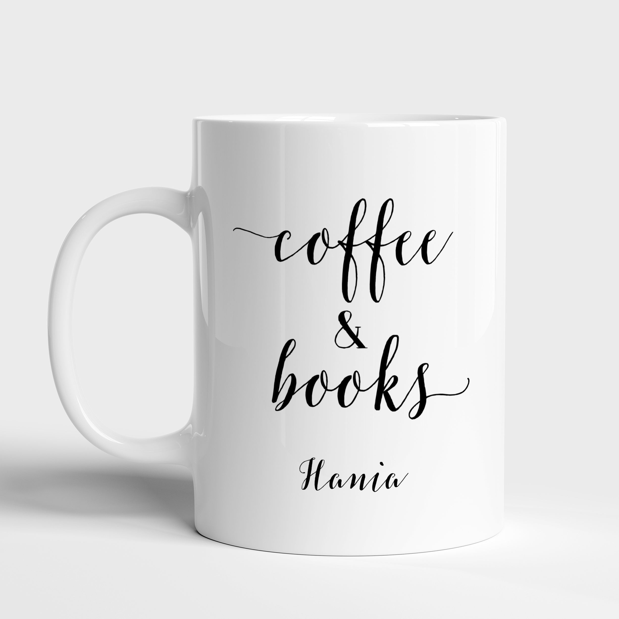 Personalizowany kubek - Kawa I Książki - prezent dla miłośnika książek kubek personalizowany prezent dla książkary