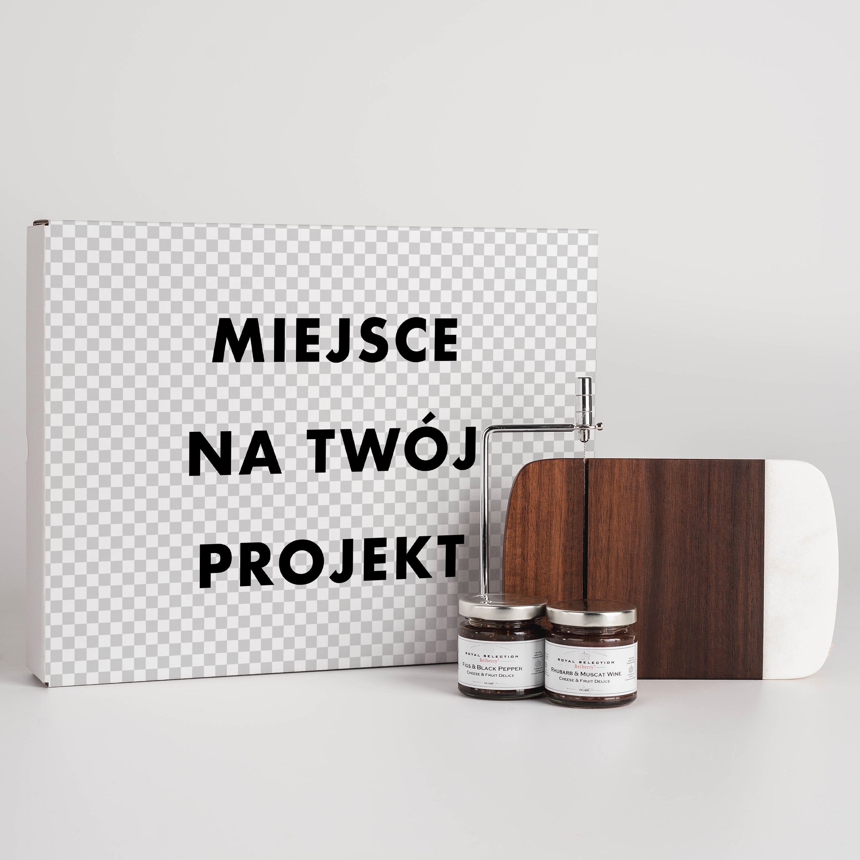 Zestaw prezentowy z własnym projektem - deska i konfitury