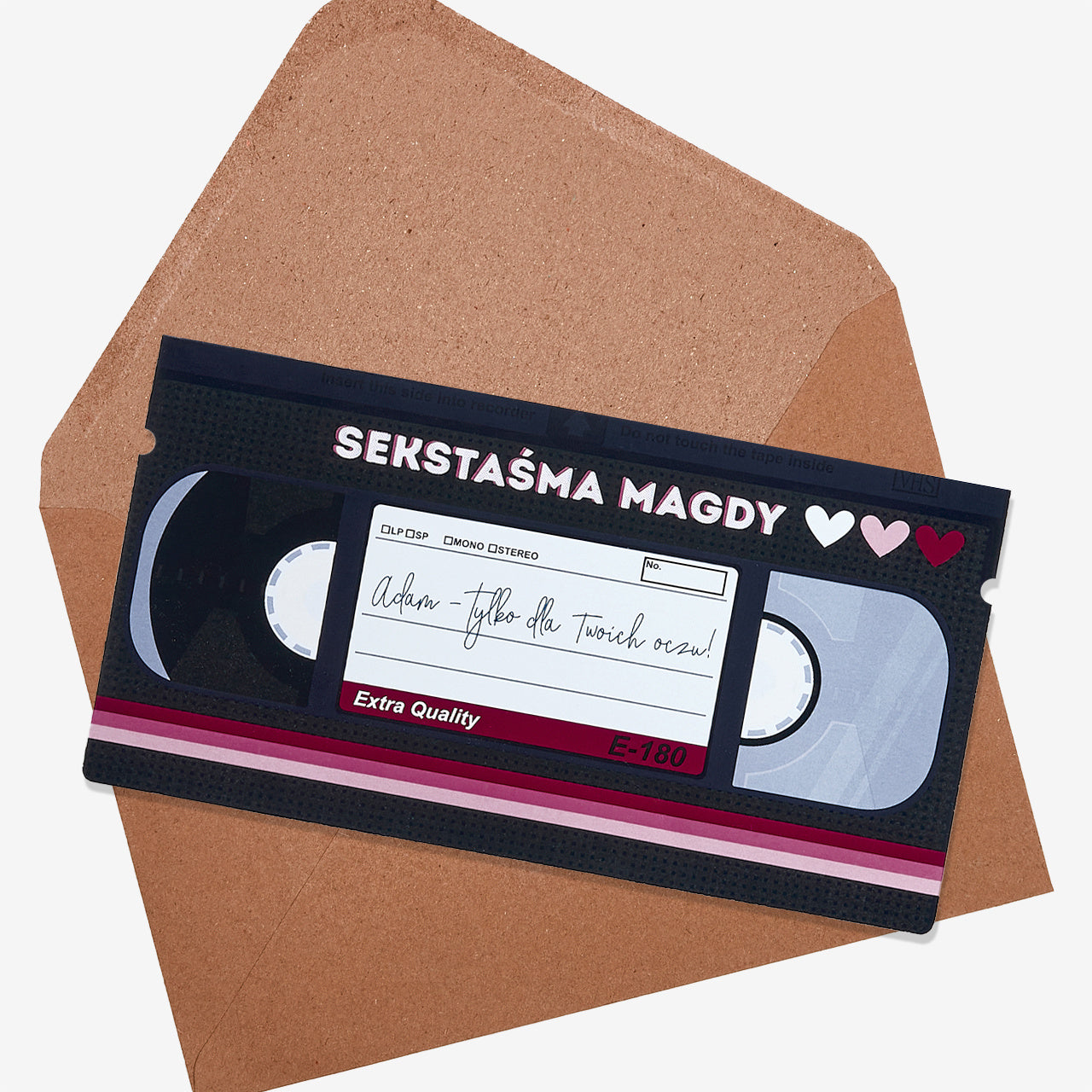 Oryginalna kartka na walentynki - sekstaśma