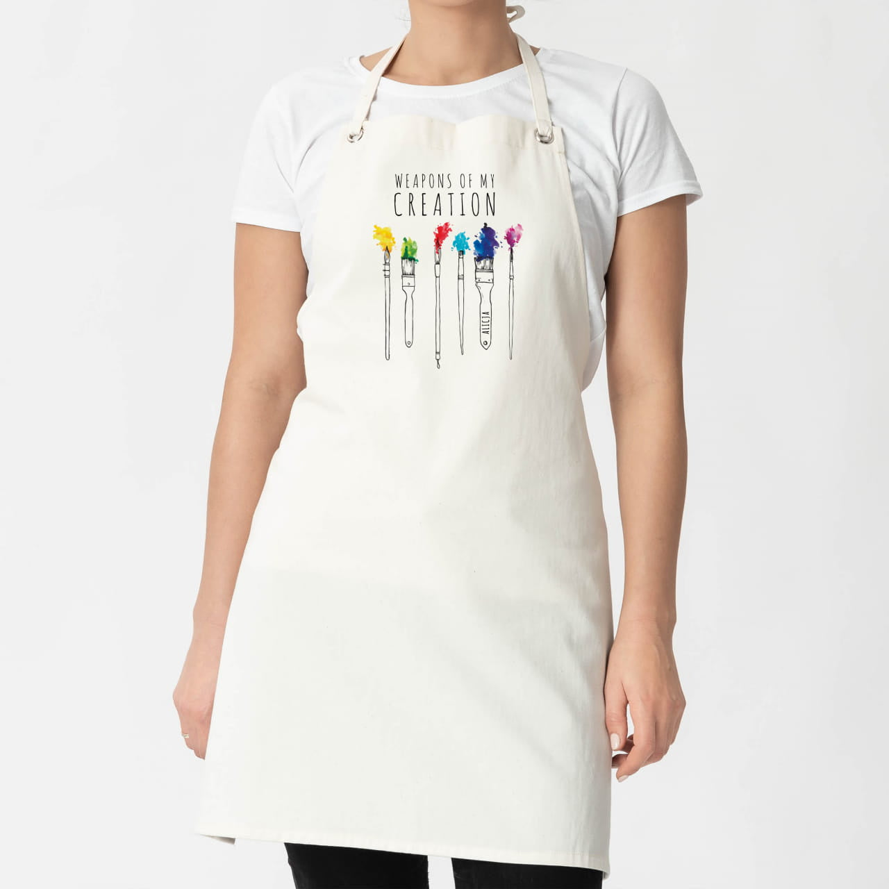 Personalizowany fartuch dla malarki prezent dla artystycznej duszy fartuch personalizowany prezent dla malarki