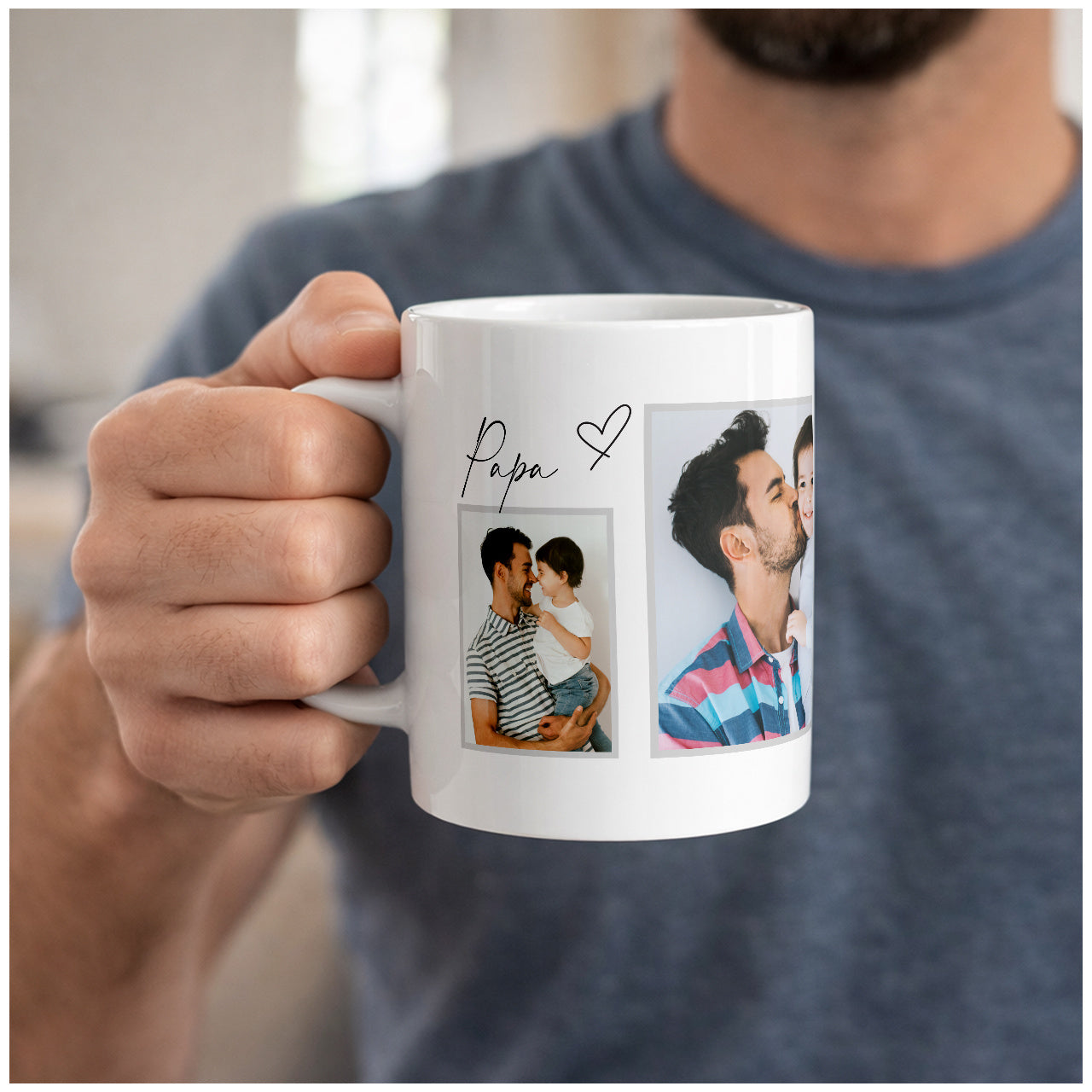 Becher mit Fotos für Papa – Geschenk
