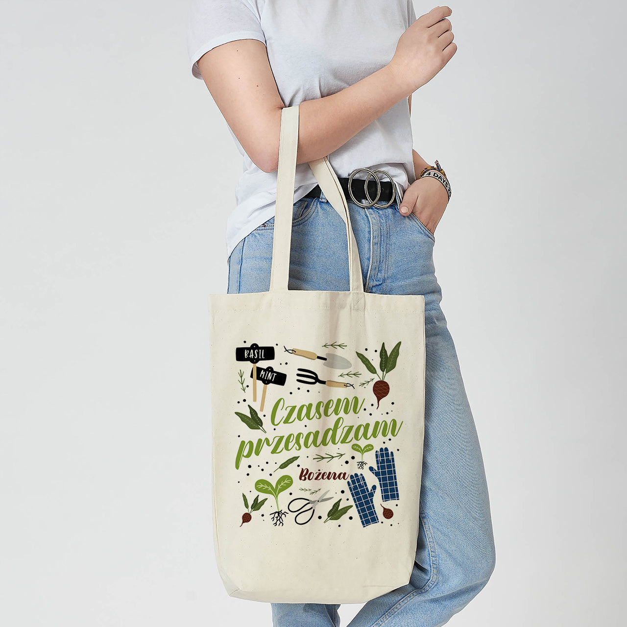 Torba personalizowana - Czasem Przesadzam - prezent dla miłośniczki ogrodnictwa
