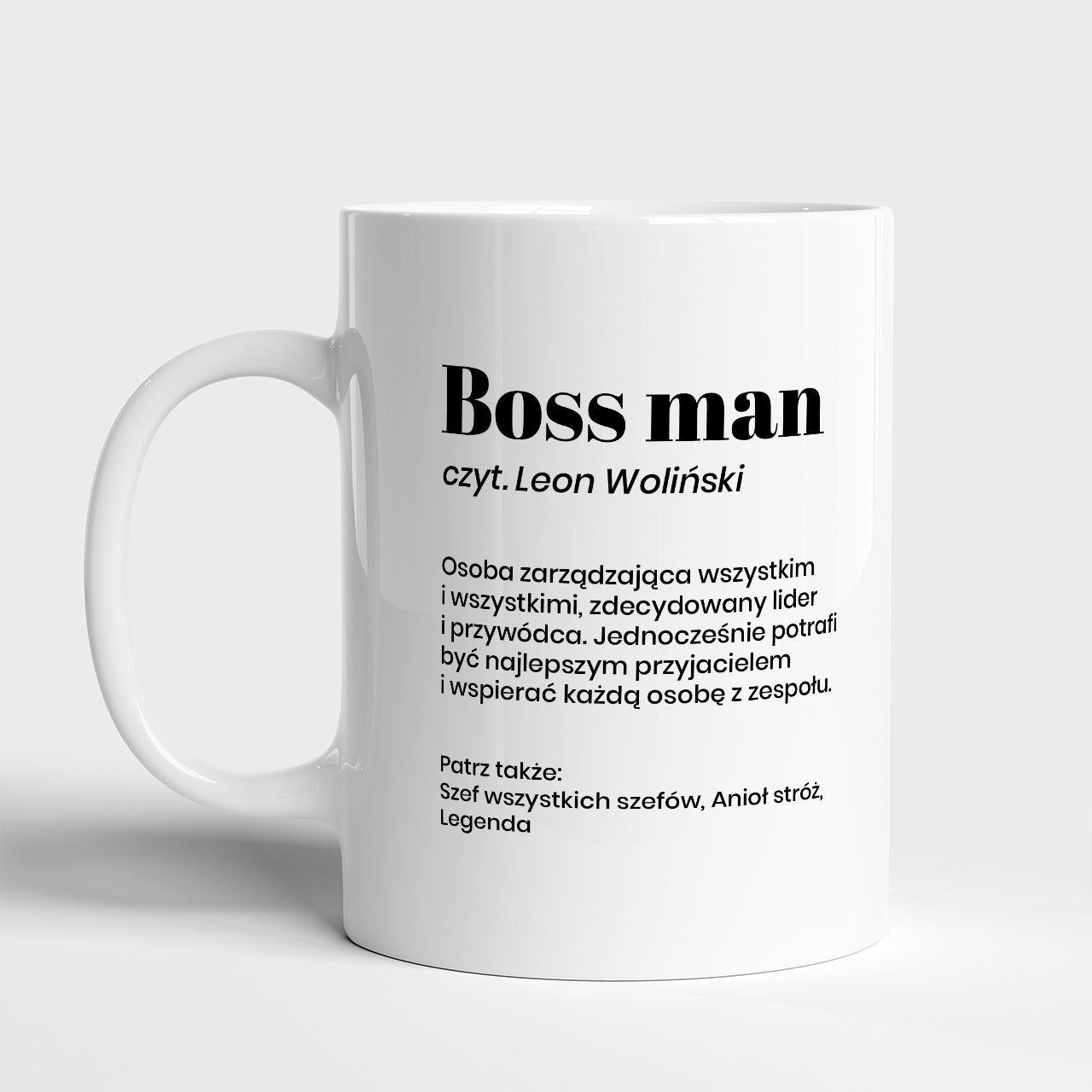 Personalizowany kubek dla szefa - Boss Man prezent dla szefa prezent dla managera kubek do biura dla szefa
