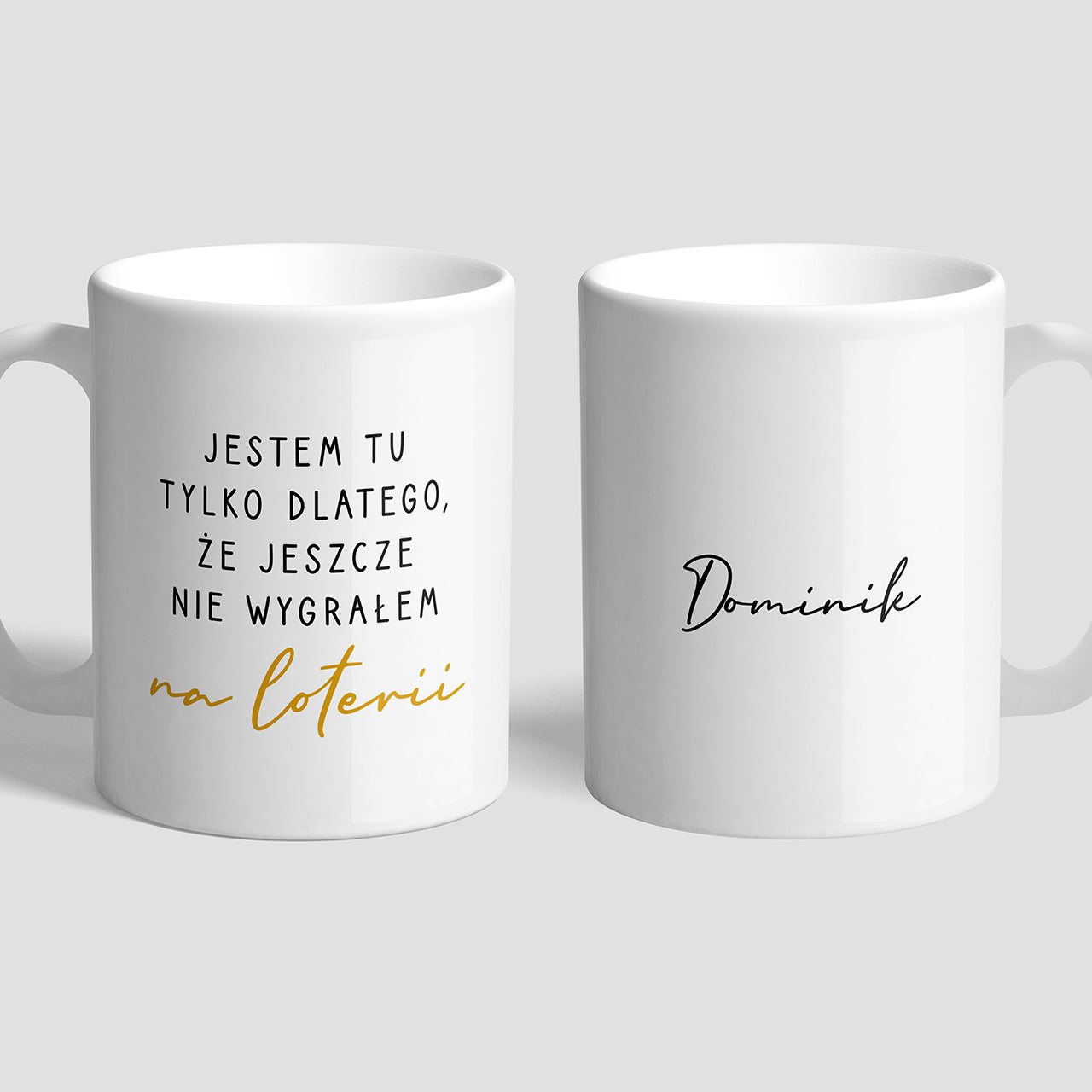 Śmieszny kubek dla pracownika - Wygrana Na Loterii