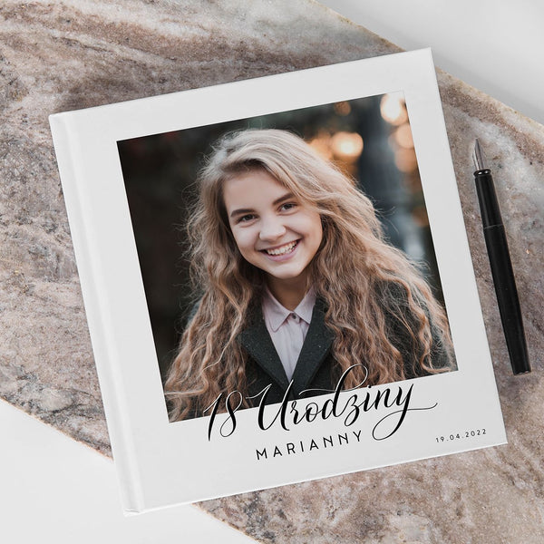 Personalizowana księga gości na 18 urodziny album na 18 urodziny prezent na 18 urodziny pamiątka 18 urodzin