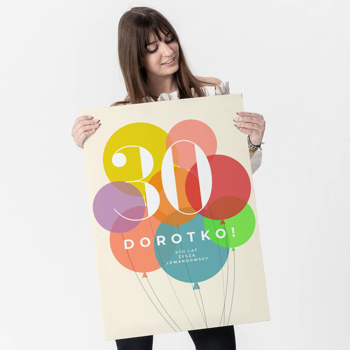 Duża kartka na 30 urodziny - prezent na trzydziestkę 