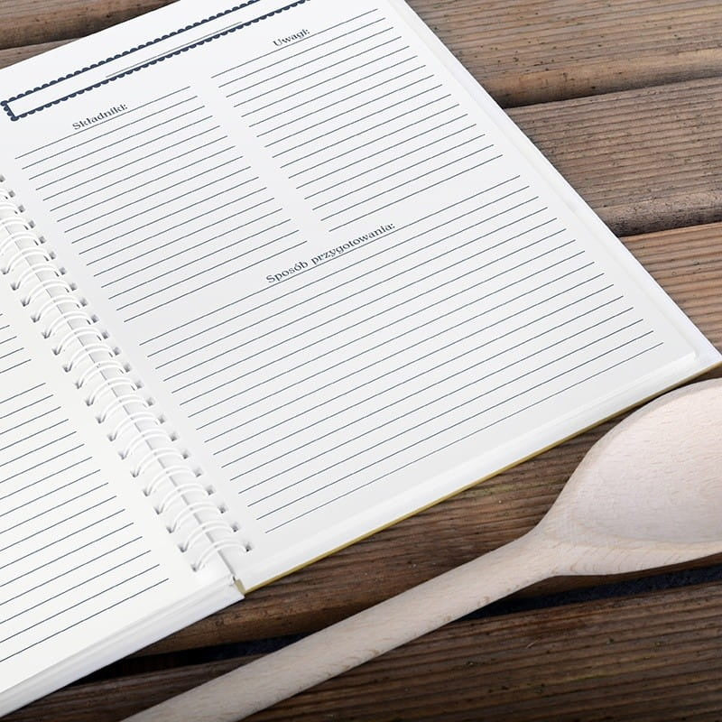 Personalizowany zeszyt na przepisy - upominek na imieniny