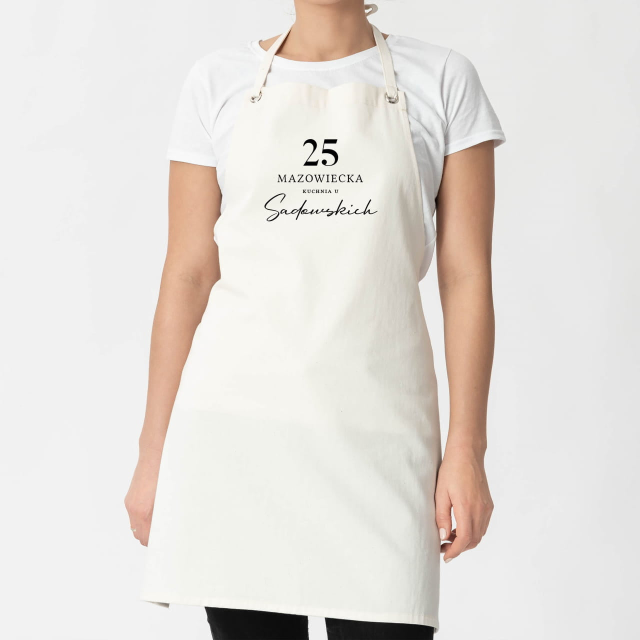 Fartuch z nadrukiem na parapetówkę prezent na parapetówkę prezent do nowego domu personalizowany fartuch