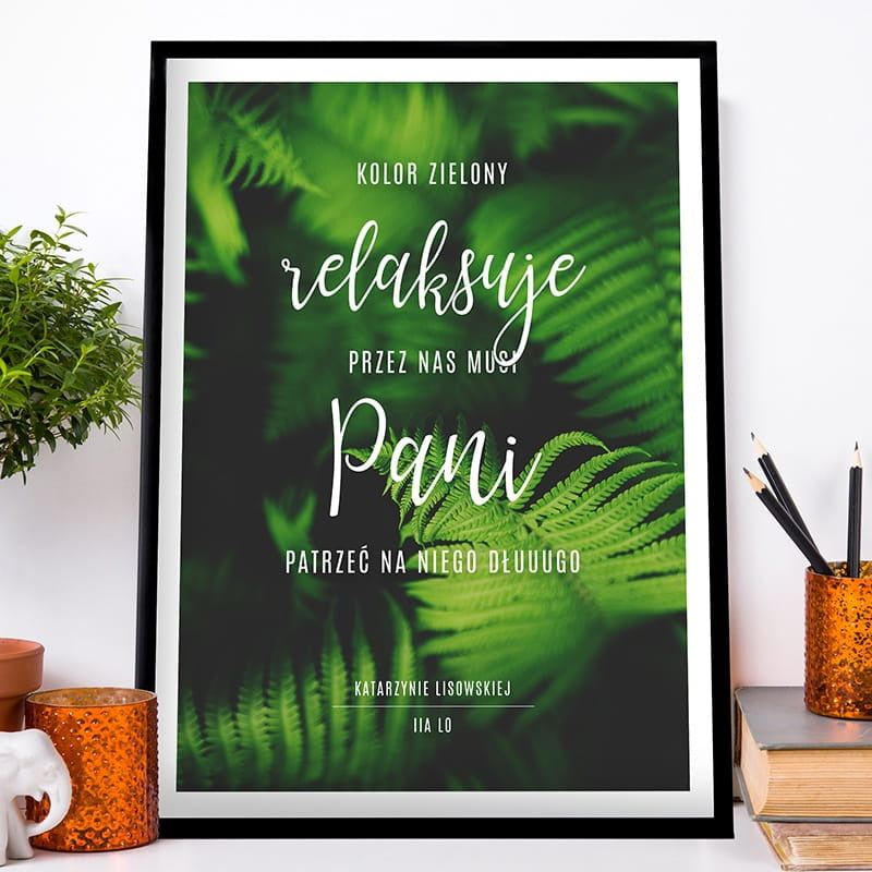 Personalizowany plakat dla nauczycielki prezent na dzień nauczyciela prezent dla nauczycielki